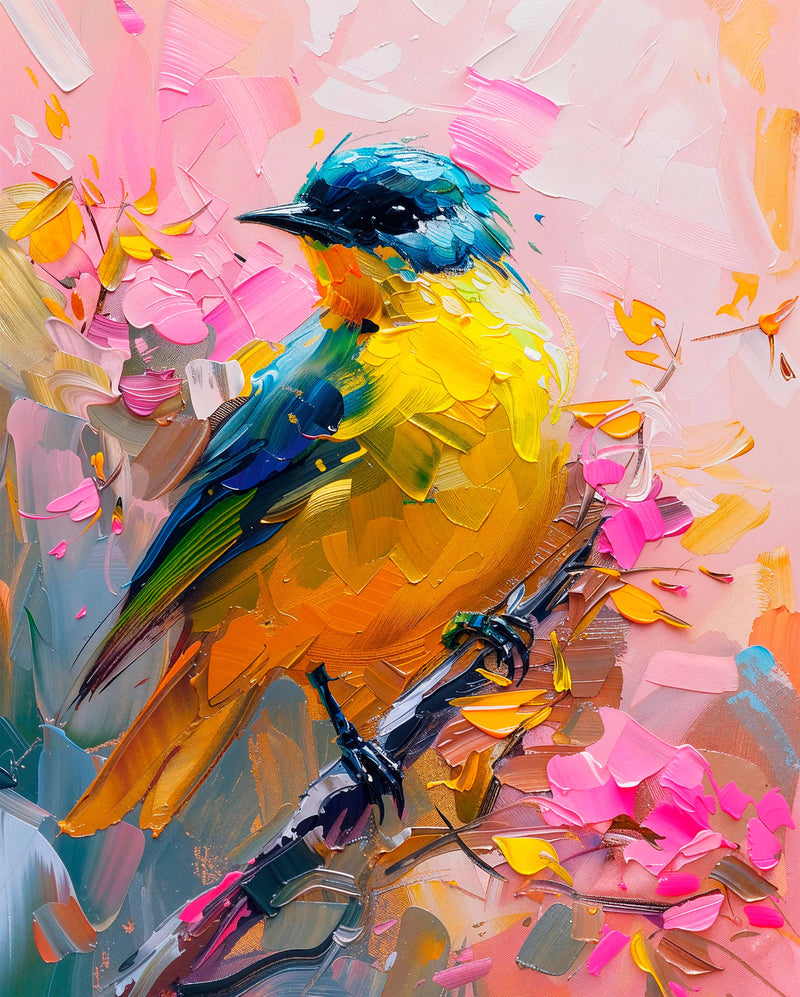 Vibrant Harmony - Songbird in Bloom