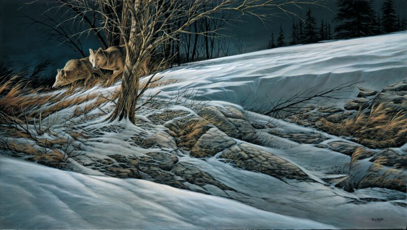 Catching the Scent—Wolves by Terry Redlin