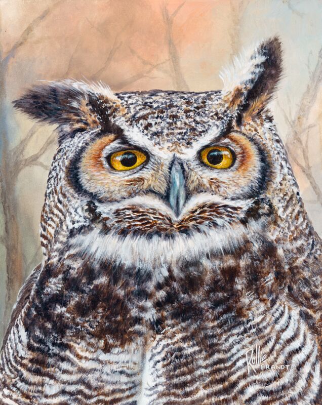 Great Horned Papa by Rollie Brandt