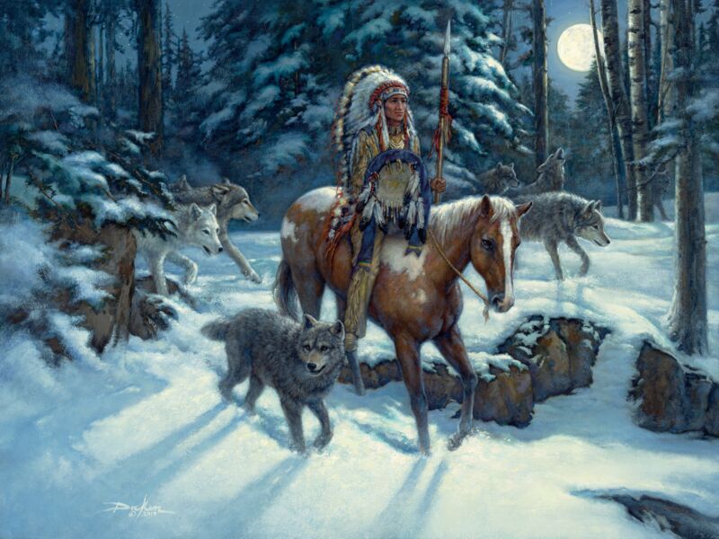 Moon Walk—Native American by Russ Docken