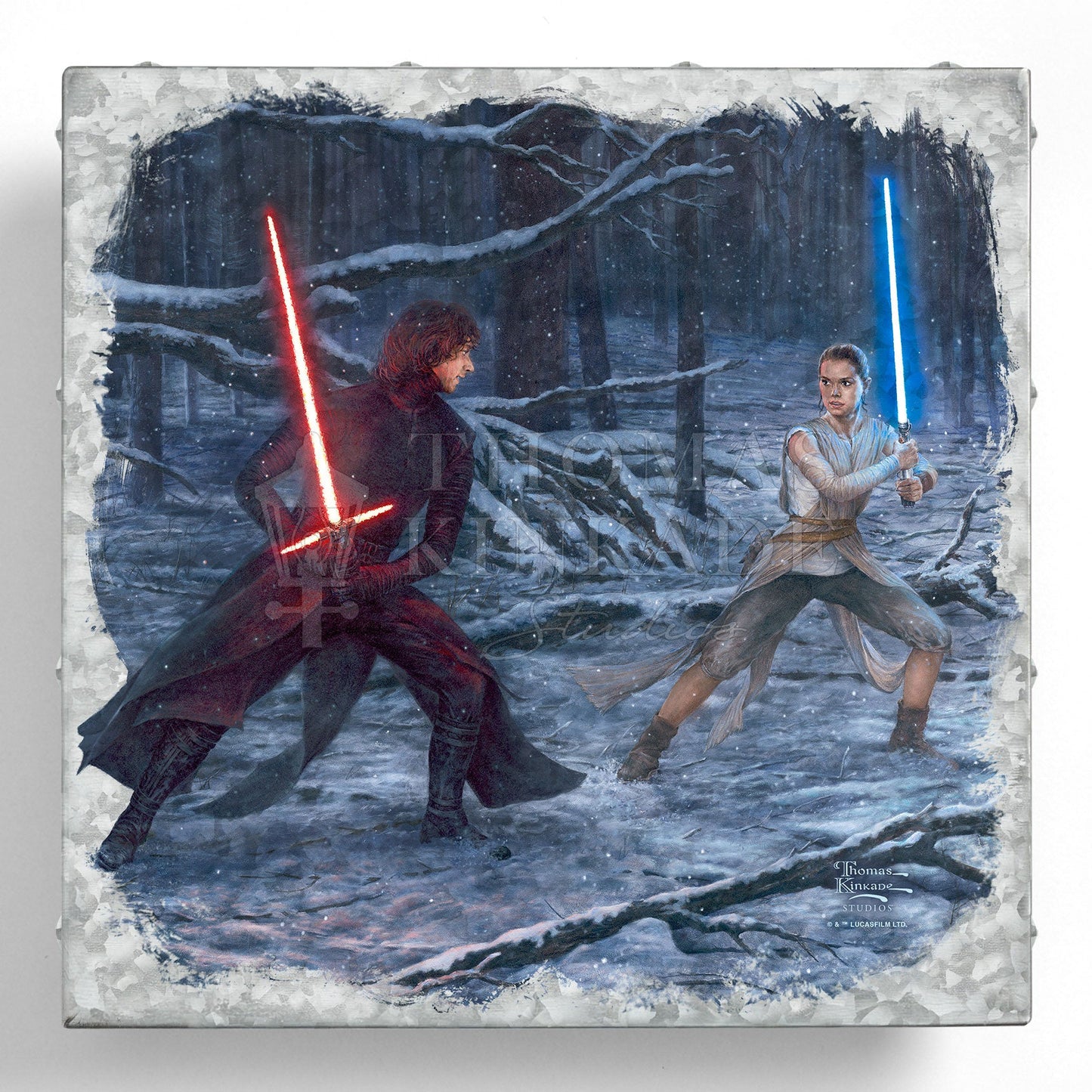 The Duel: Rey™ vs. Ren - 14" x 14" Metal Box Art