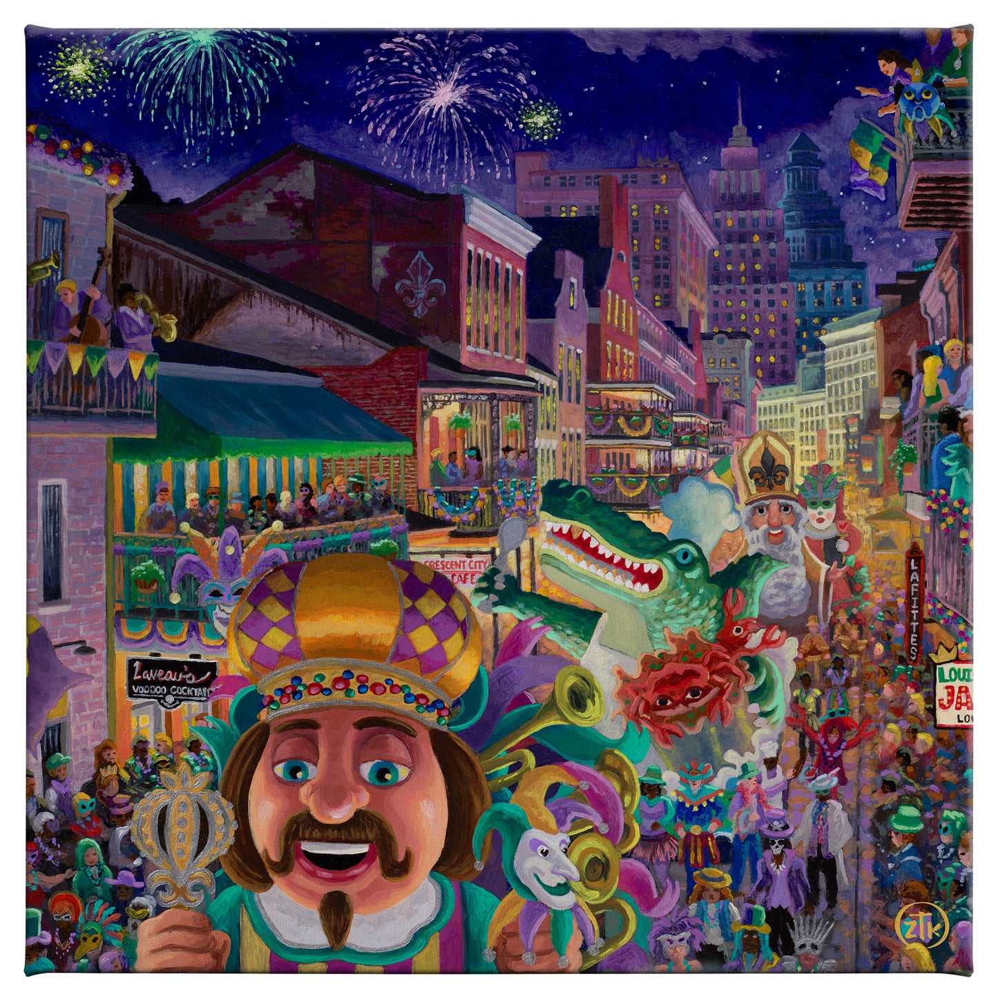 The Big Easy - 14" x 14" Gallery Wrapped Canvas