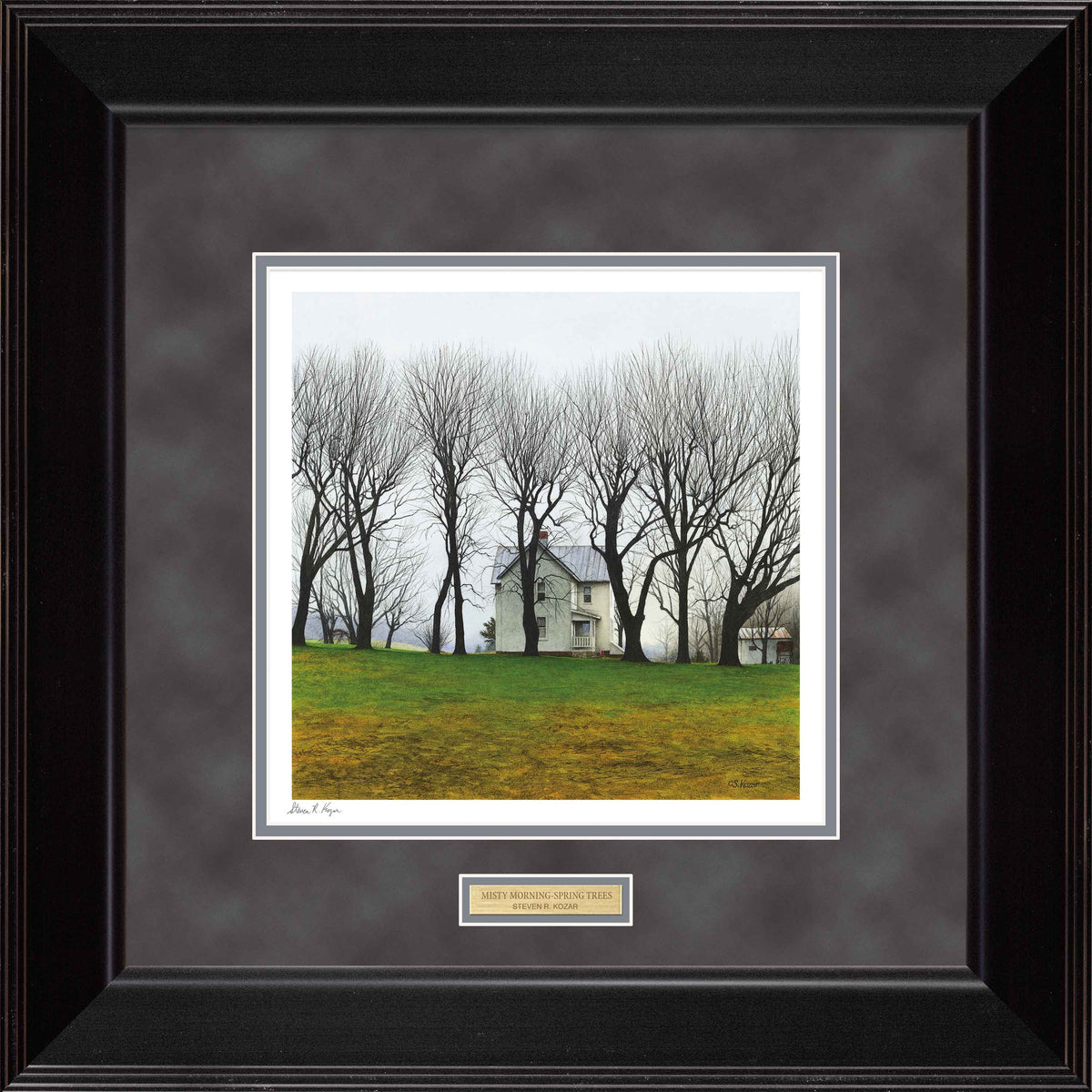 Misty Morning - Spring Trees - Paper Print