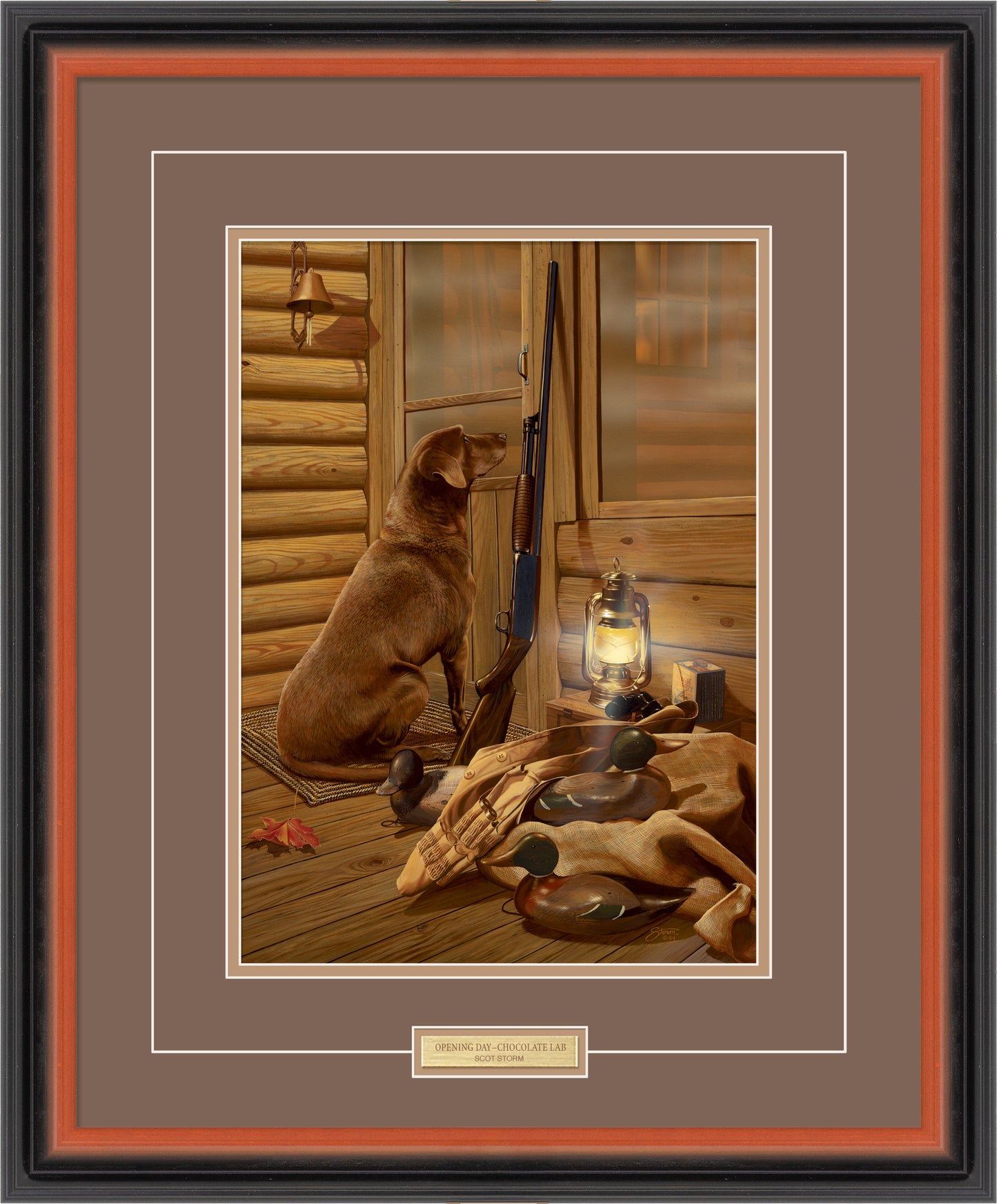 Opening Day—Chocolate Lab - Paper Print