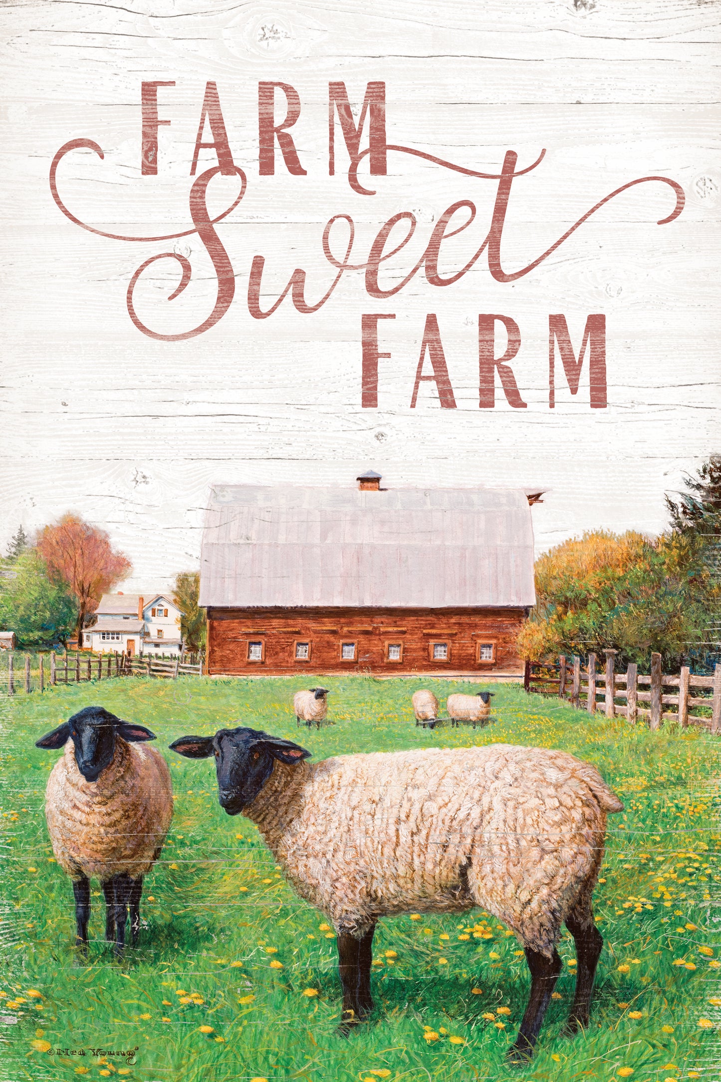 Farm Sweet Farm - 18" x 12" Wood Sign