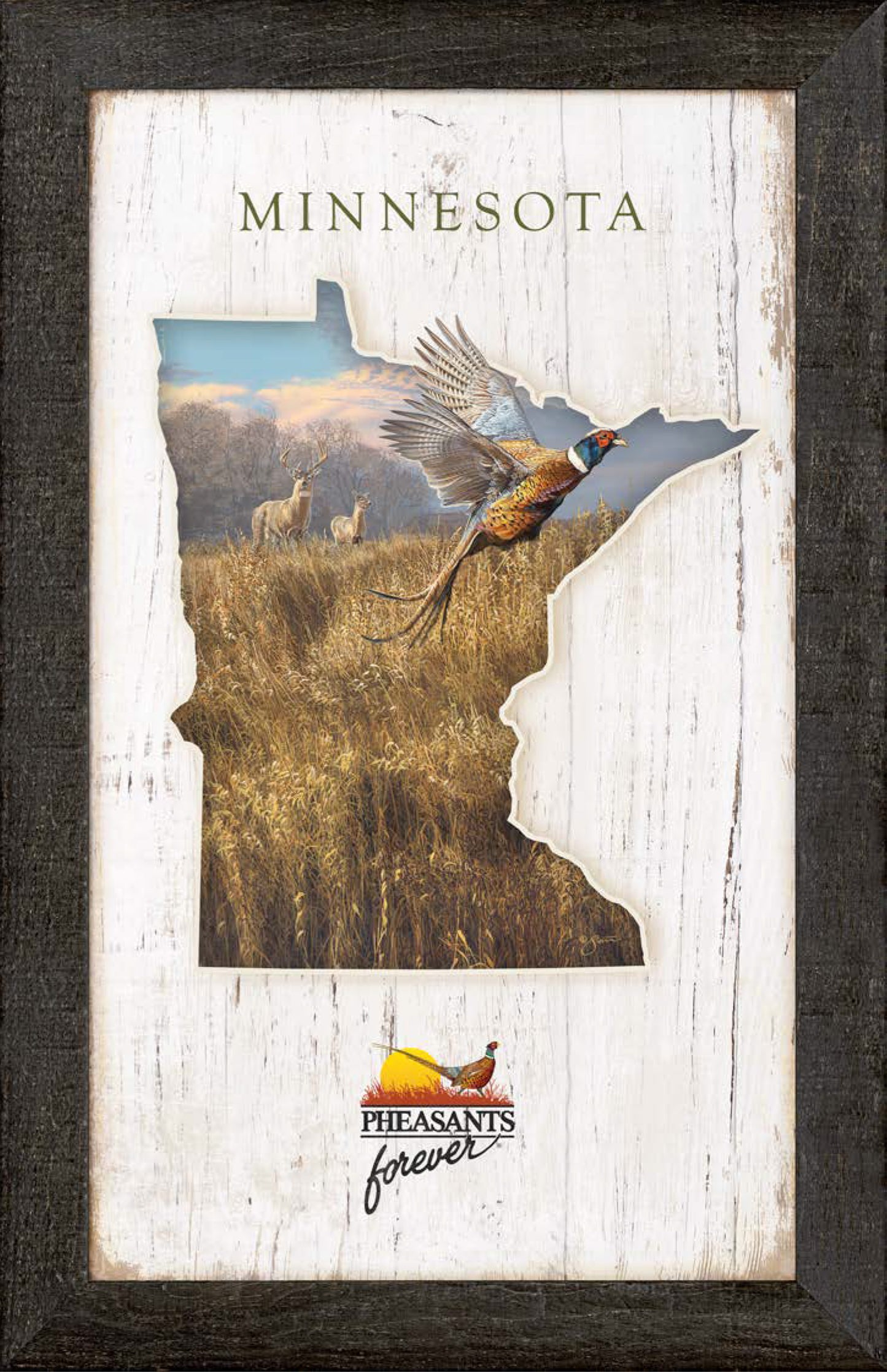 Royal Flush- Pheasants - 30" x 18" Personalized Framed Wood Sign
