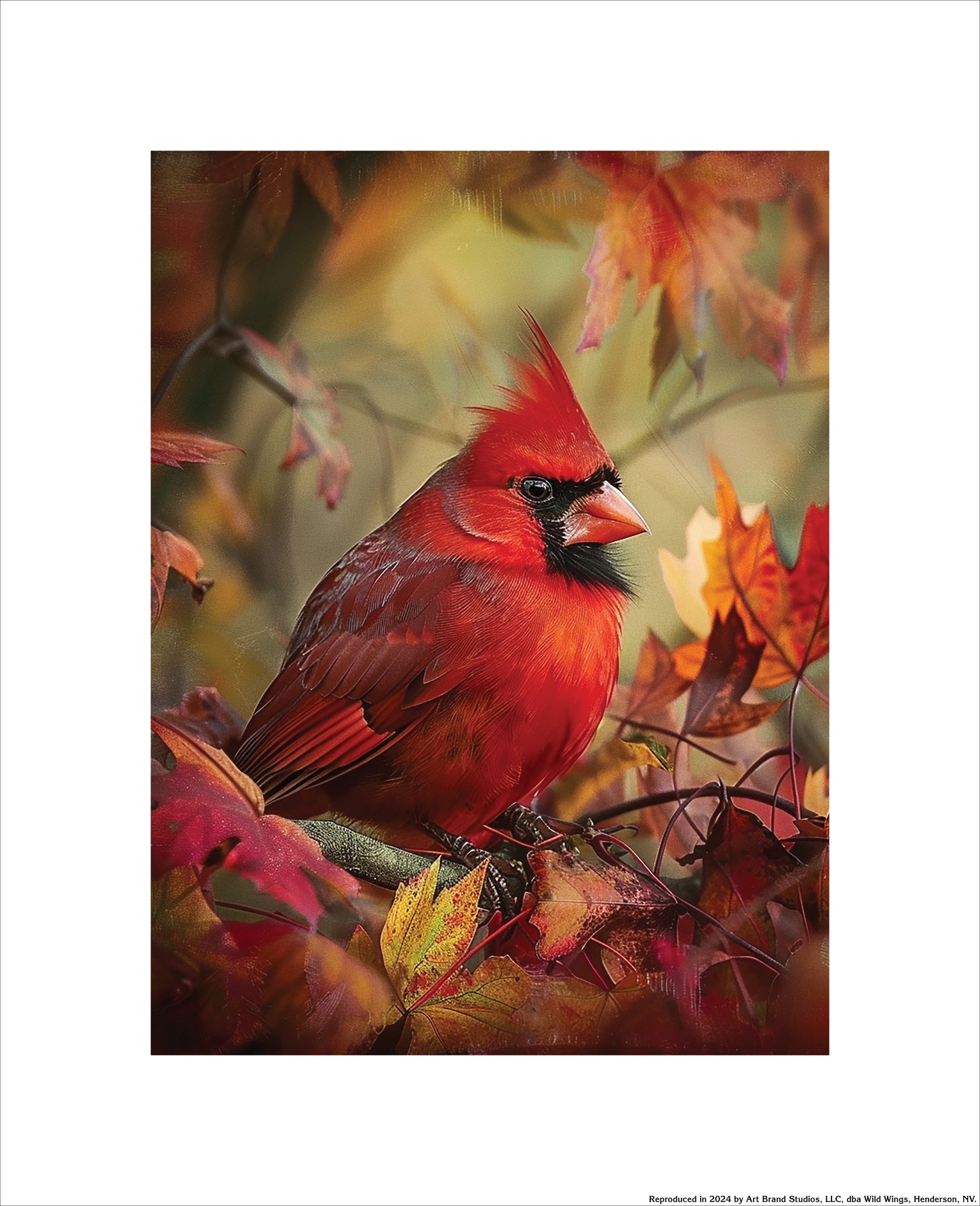 Autumn Leaves - Cardinal - Art Prints