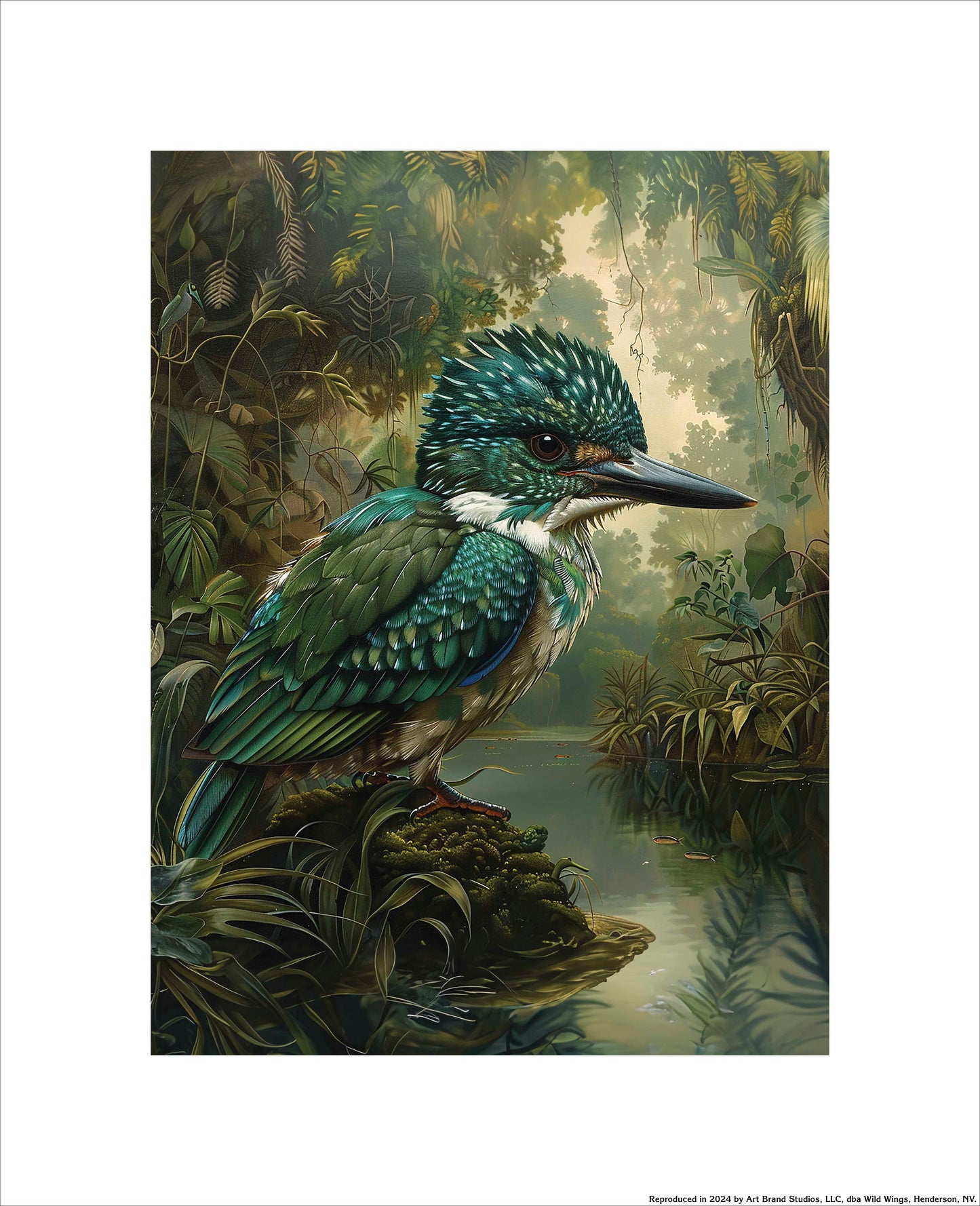 Tropical Tranquility - Green Kingfisher - Art Prints