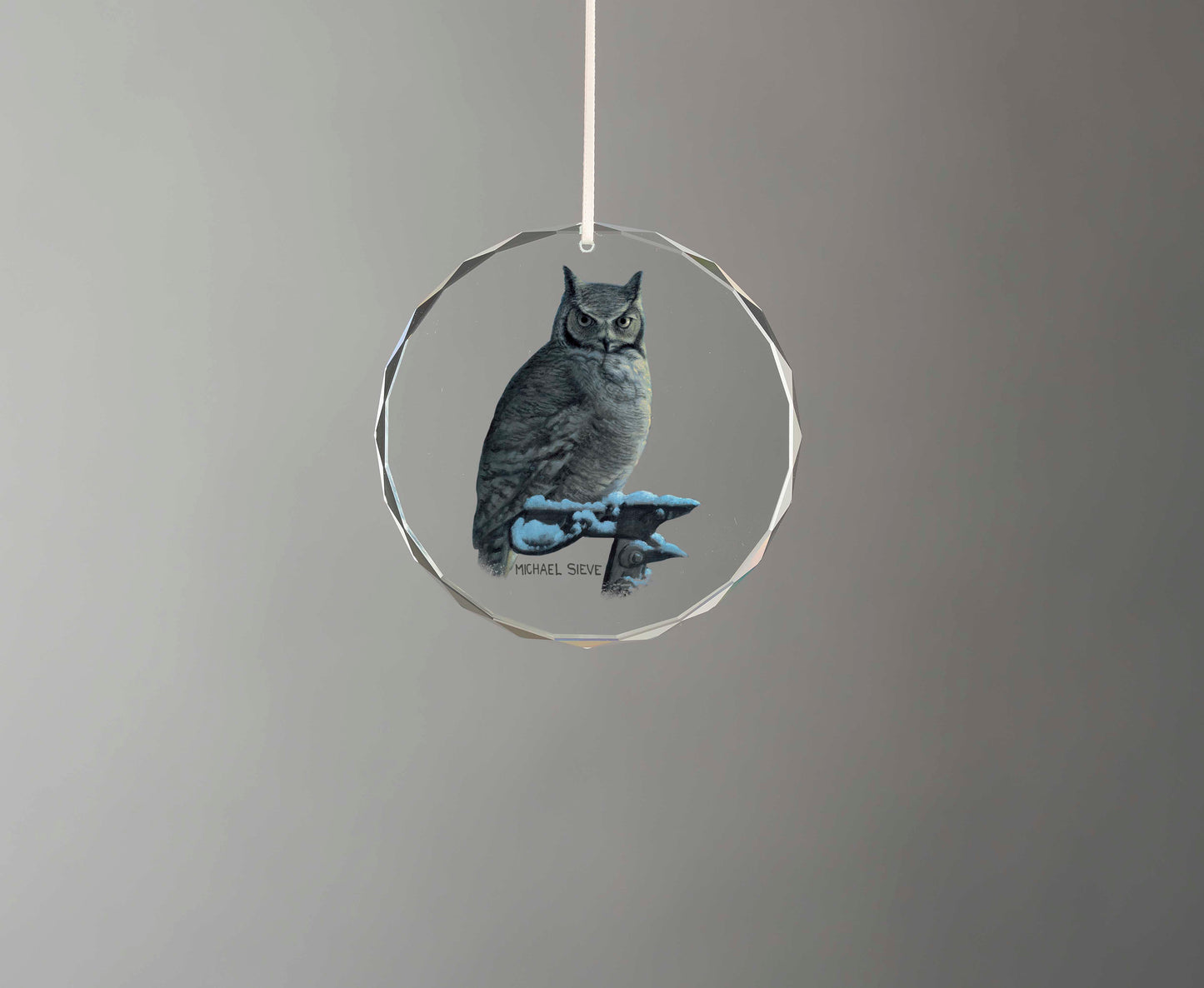 Tiger of the Night - Round Glass Ornament