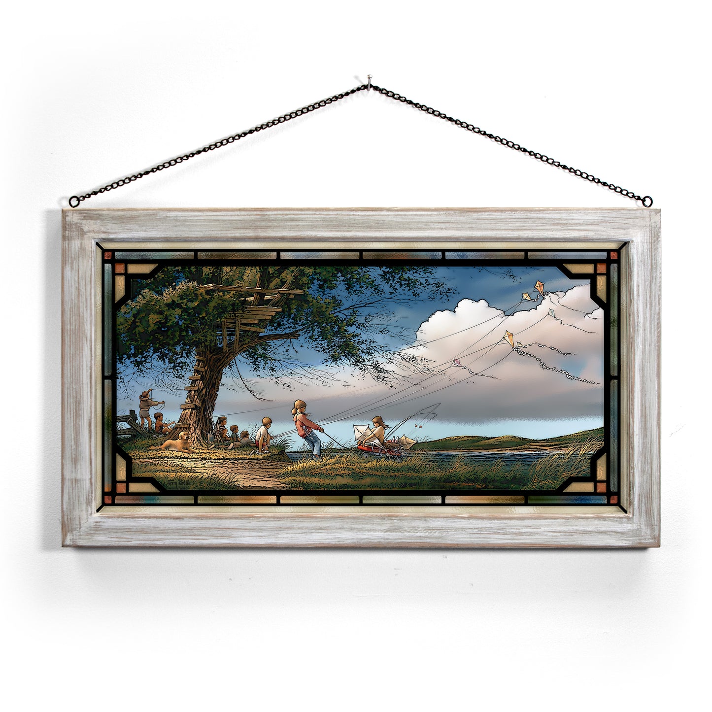 Spring Fever - 13" x 23" Stained Glass Art