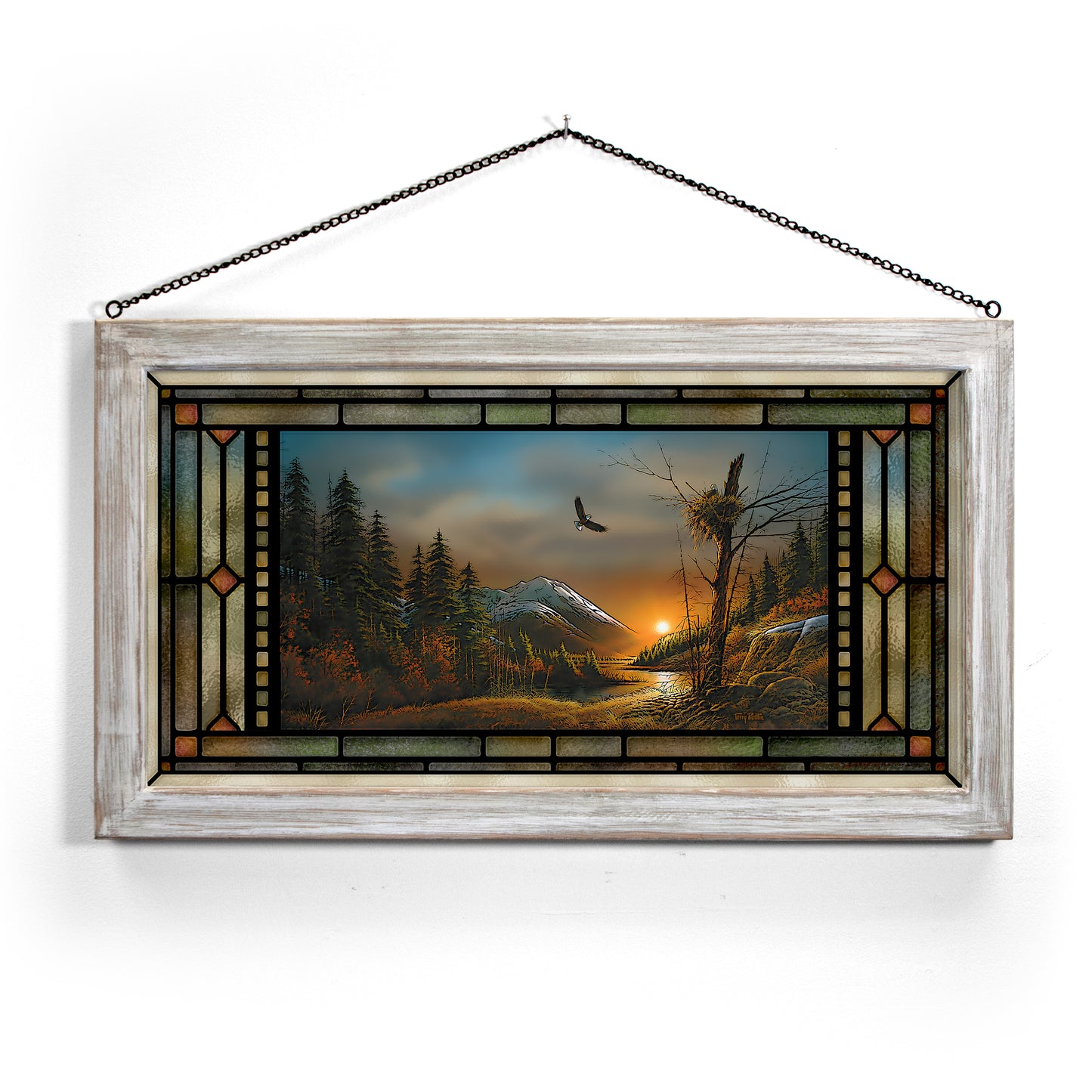 Flying Free - 13" x 23" Stained Glass Art