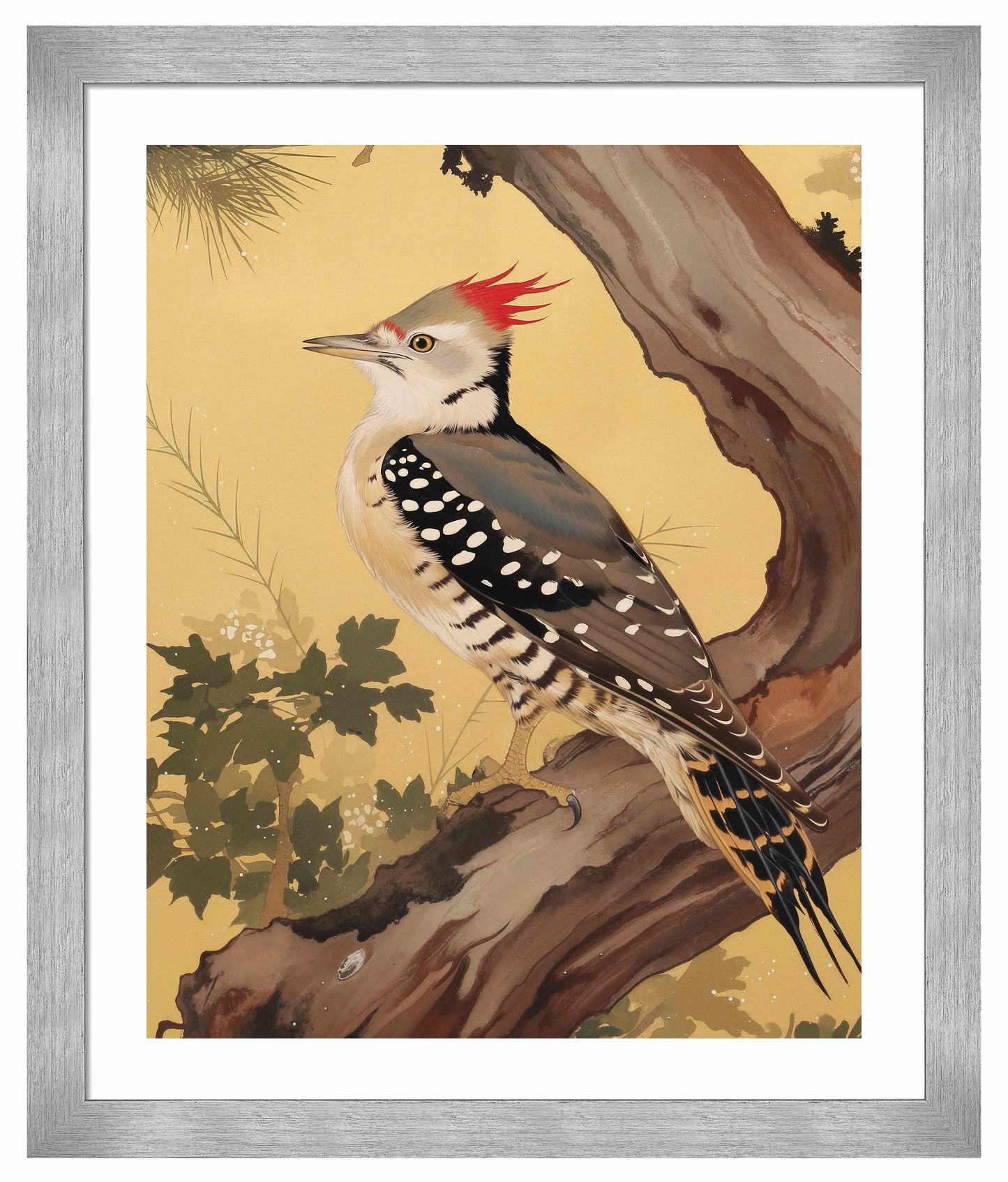 Echoes of the Forest - Woodpecker in Pine Haven - Art Prints