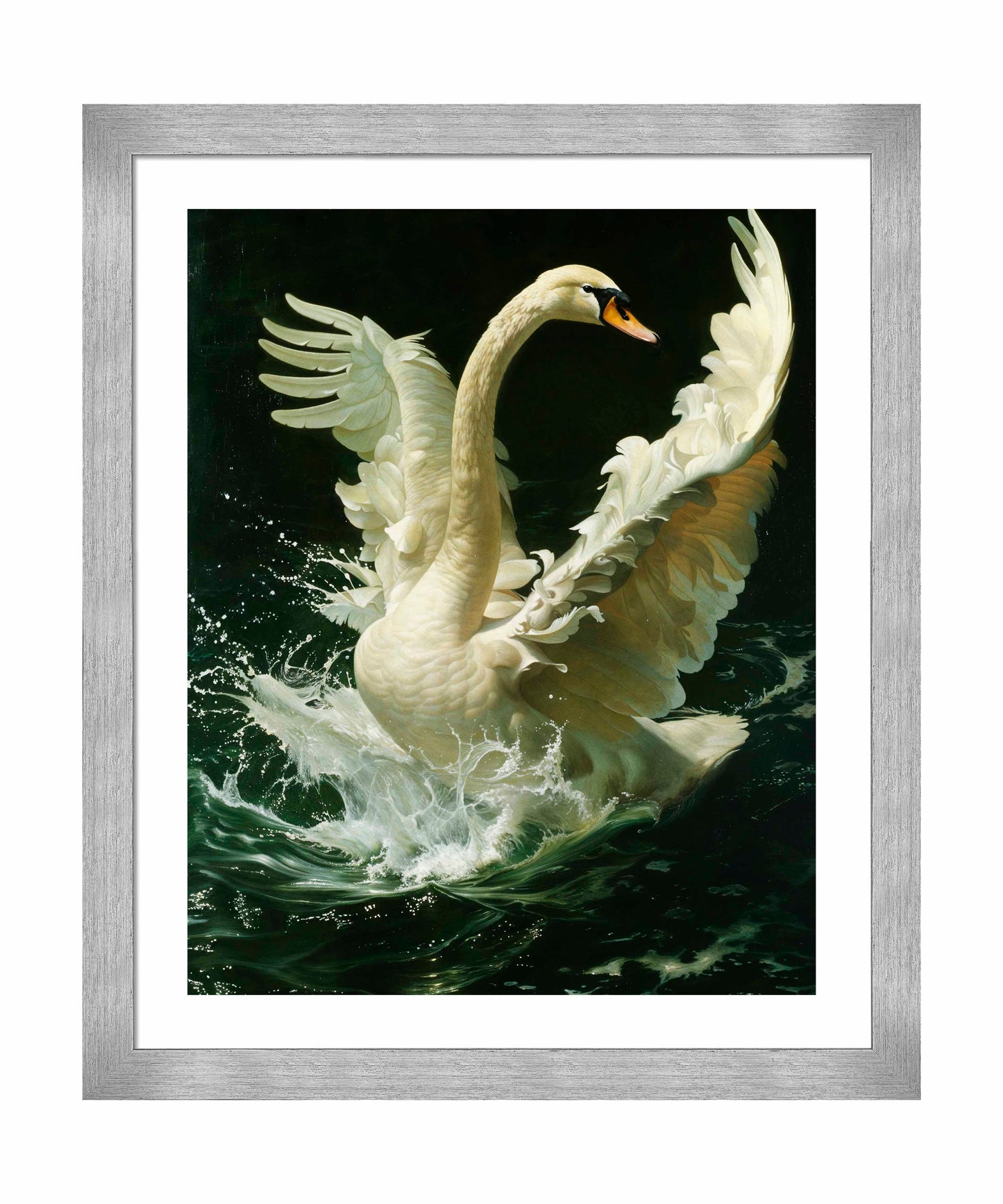 Ethereal Majesty - Swan in Flight - Art Prints