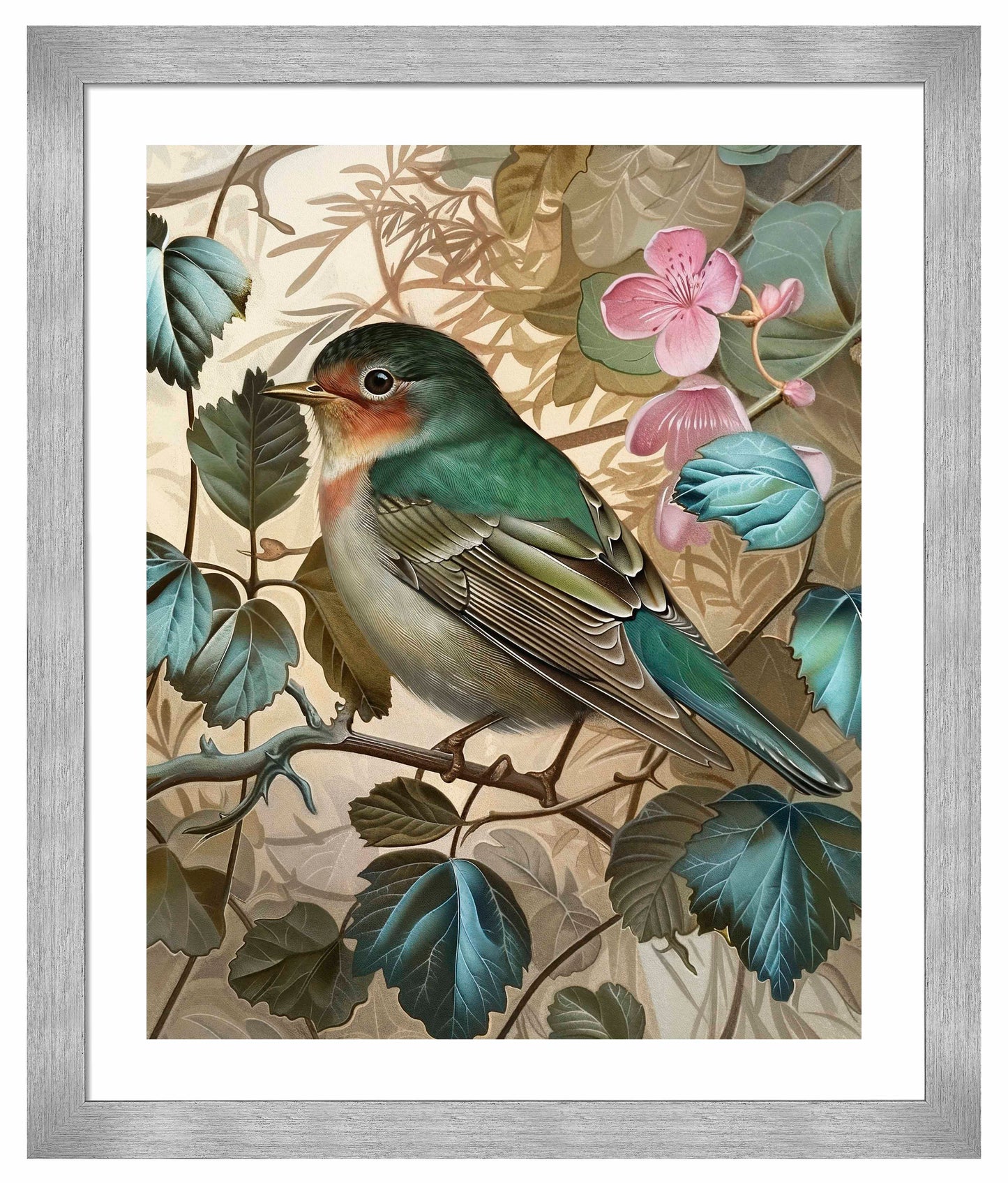 Sweet Melody - Songbird Among Blossoms - Art Prints