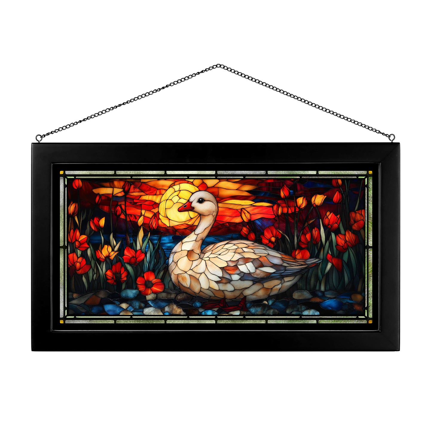 Harvest Honker - 13" x 23" Stained Glass Art