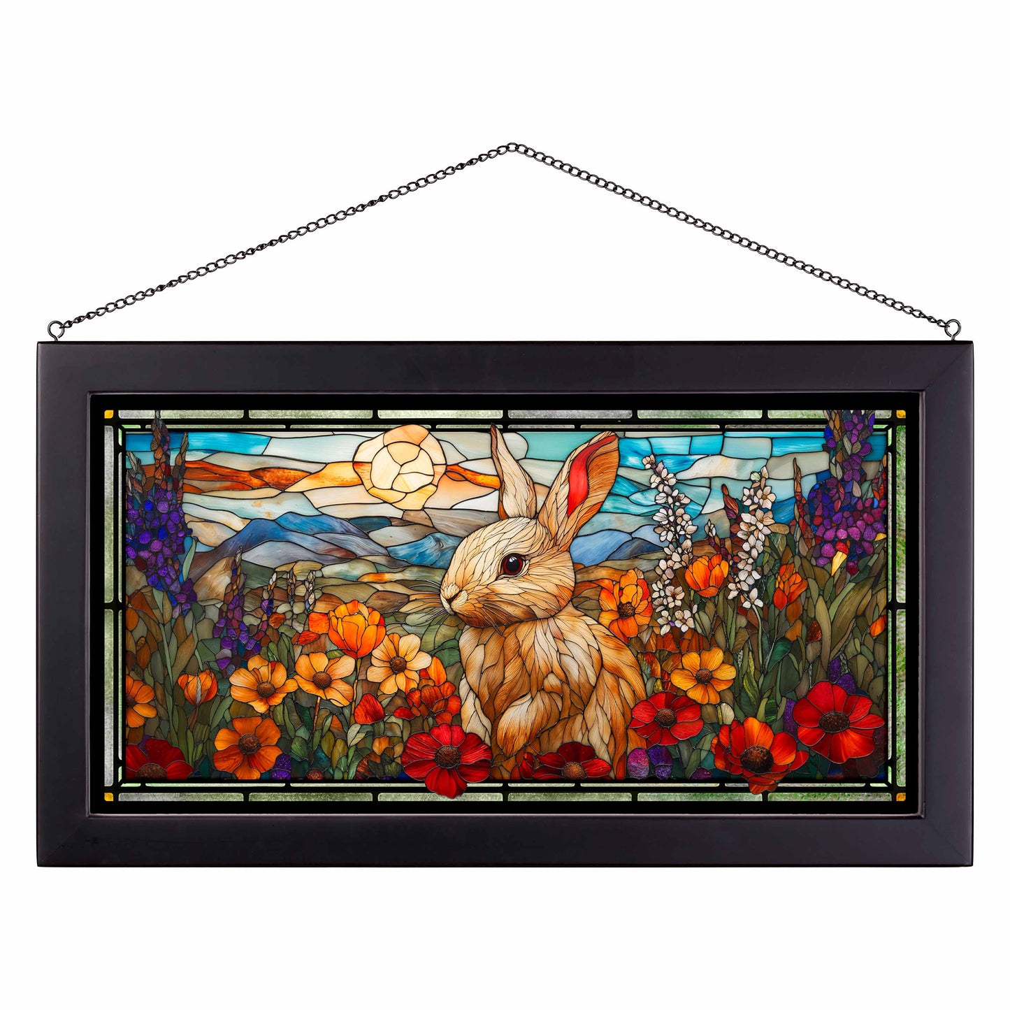 Verdant Vigilance - 13" x 23" Stained Glass Art