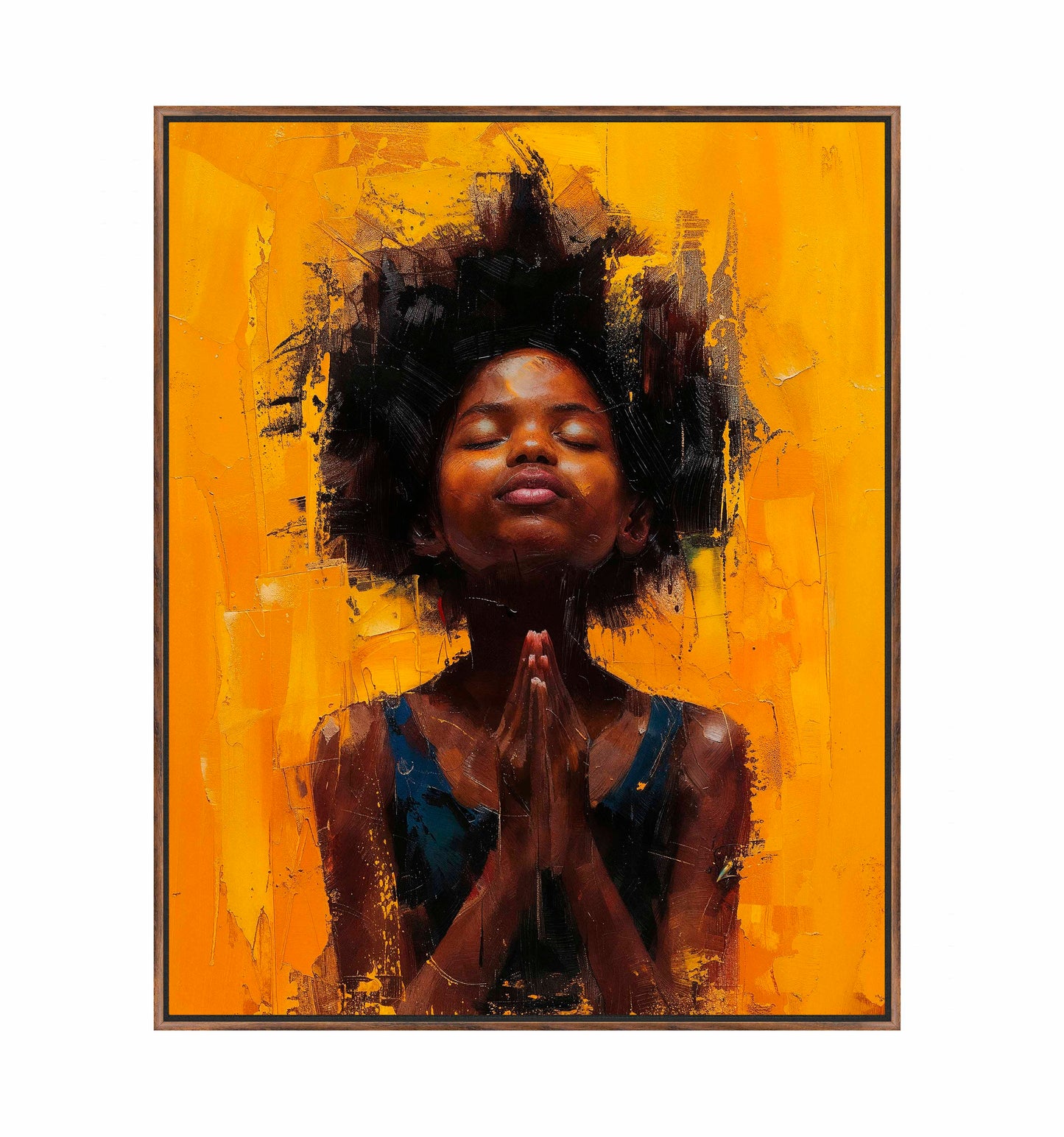 Candlelit devotion - Gallery Wrapped Canvas