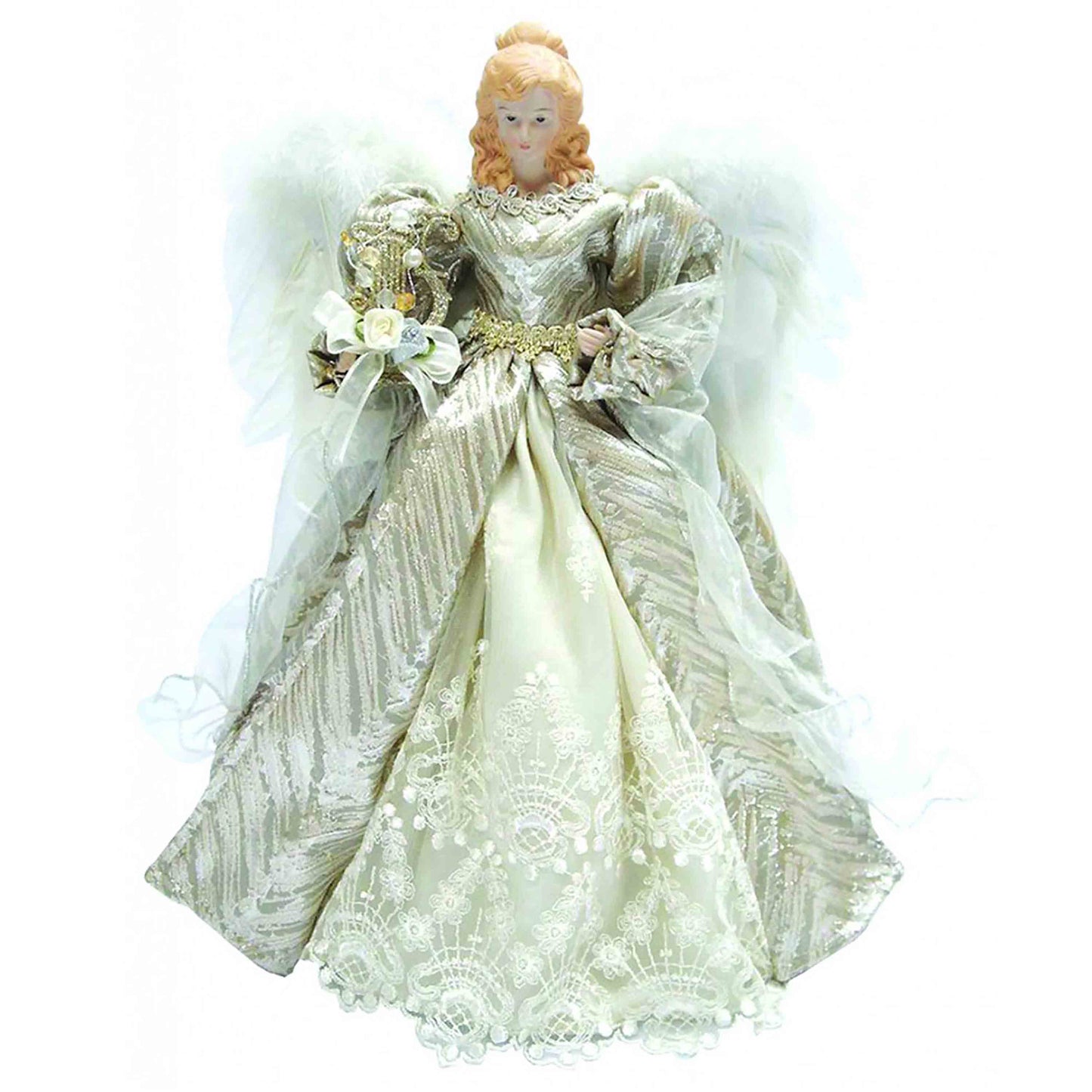 Silver Elegance Angel - 16" Tree Topper