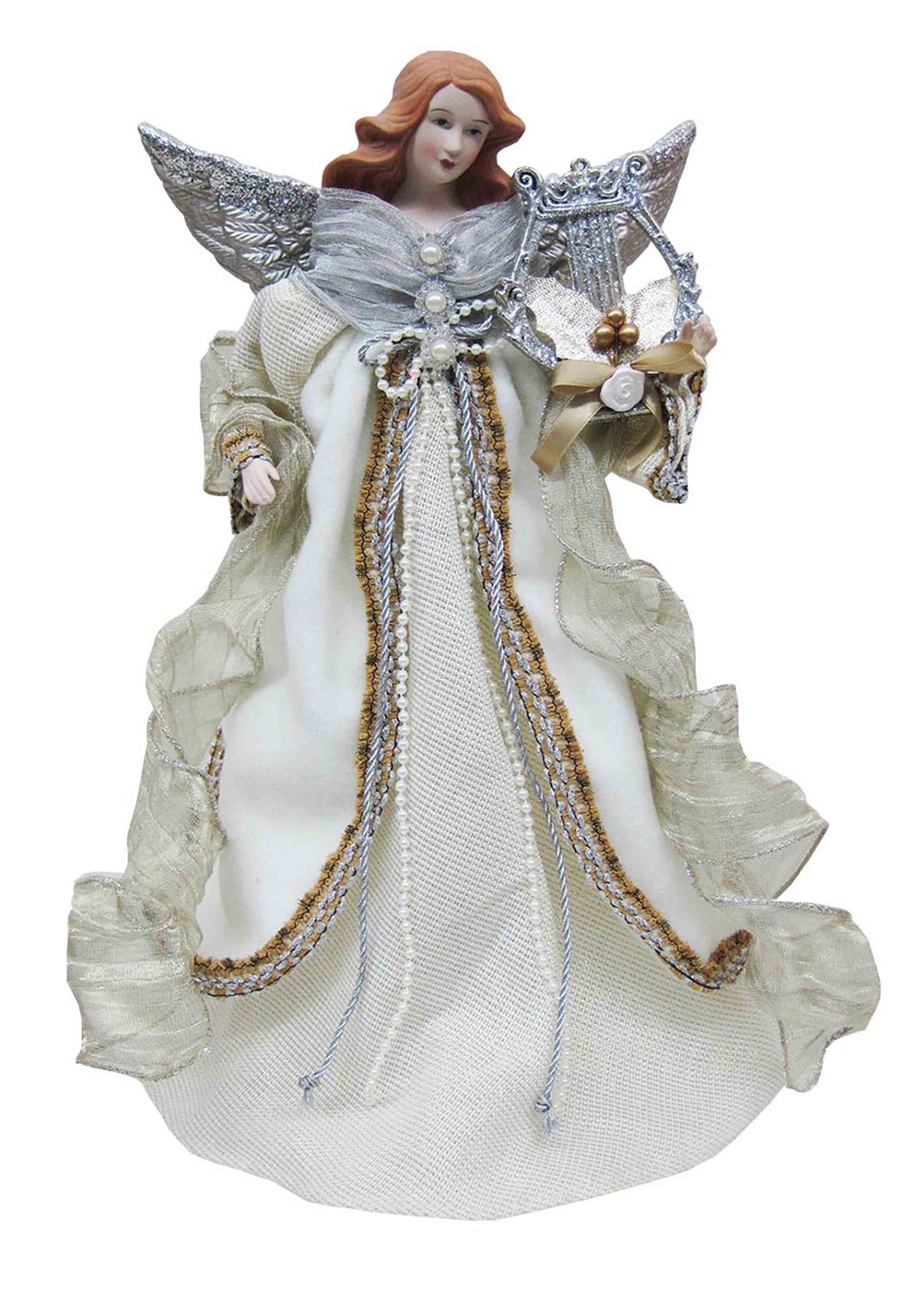 Silver Elegance Angel - 16" Tree Topper