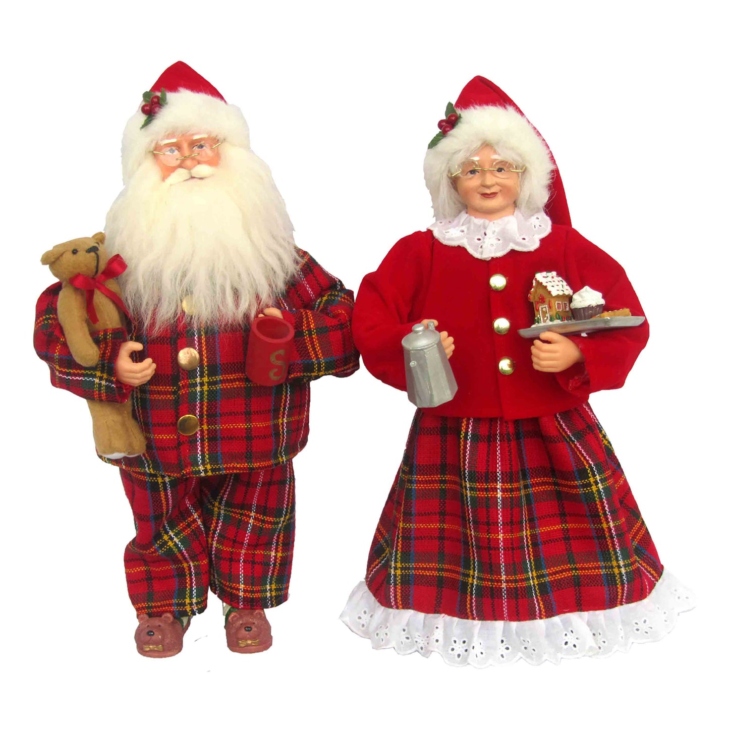 Pajama - 15" Claus (Set of 2)