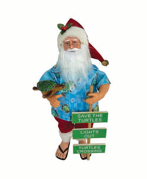 Save The Turtles - 15" Santa