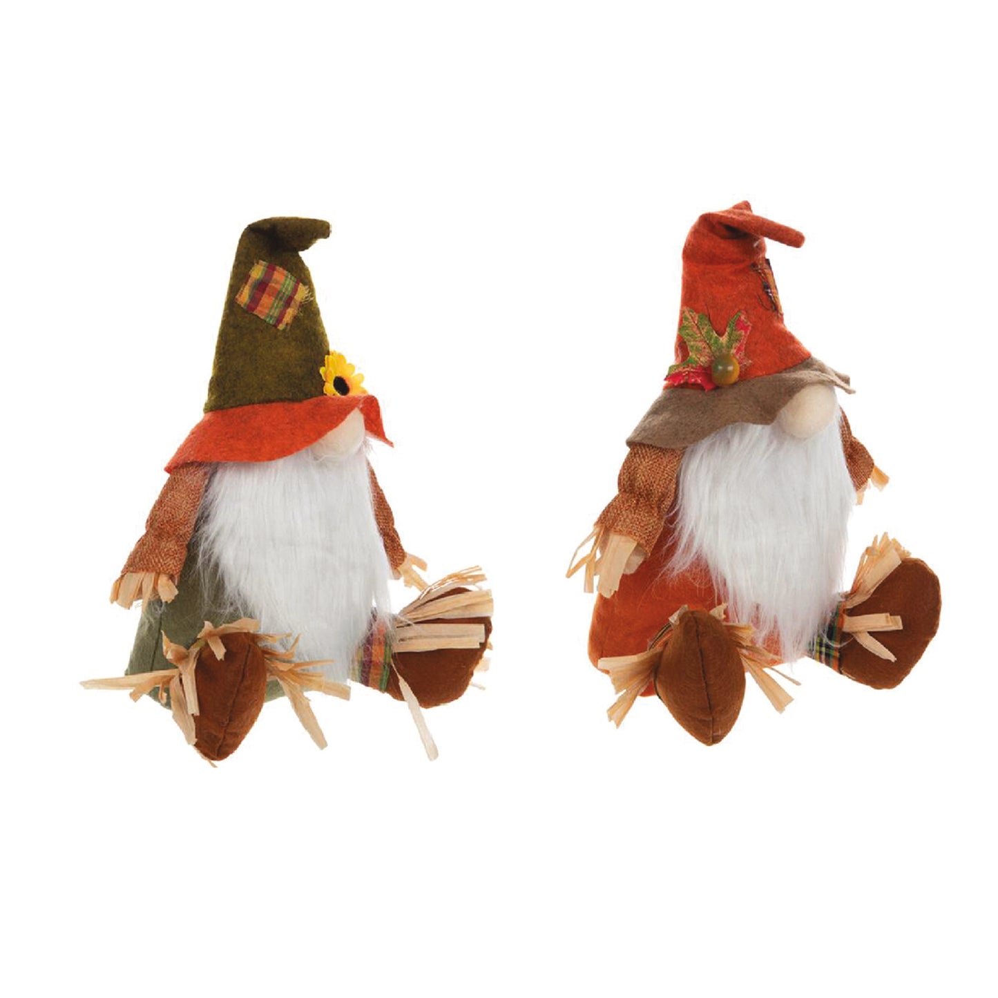 SCARECROW - 10" Gnome (Set of 2 Assorted)