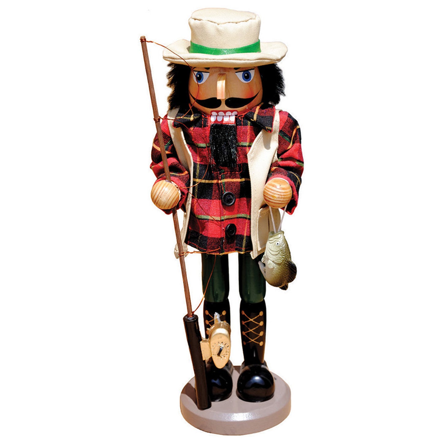 Bass Fisherman - 14" Nutcracker