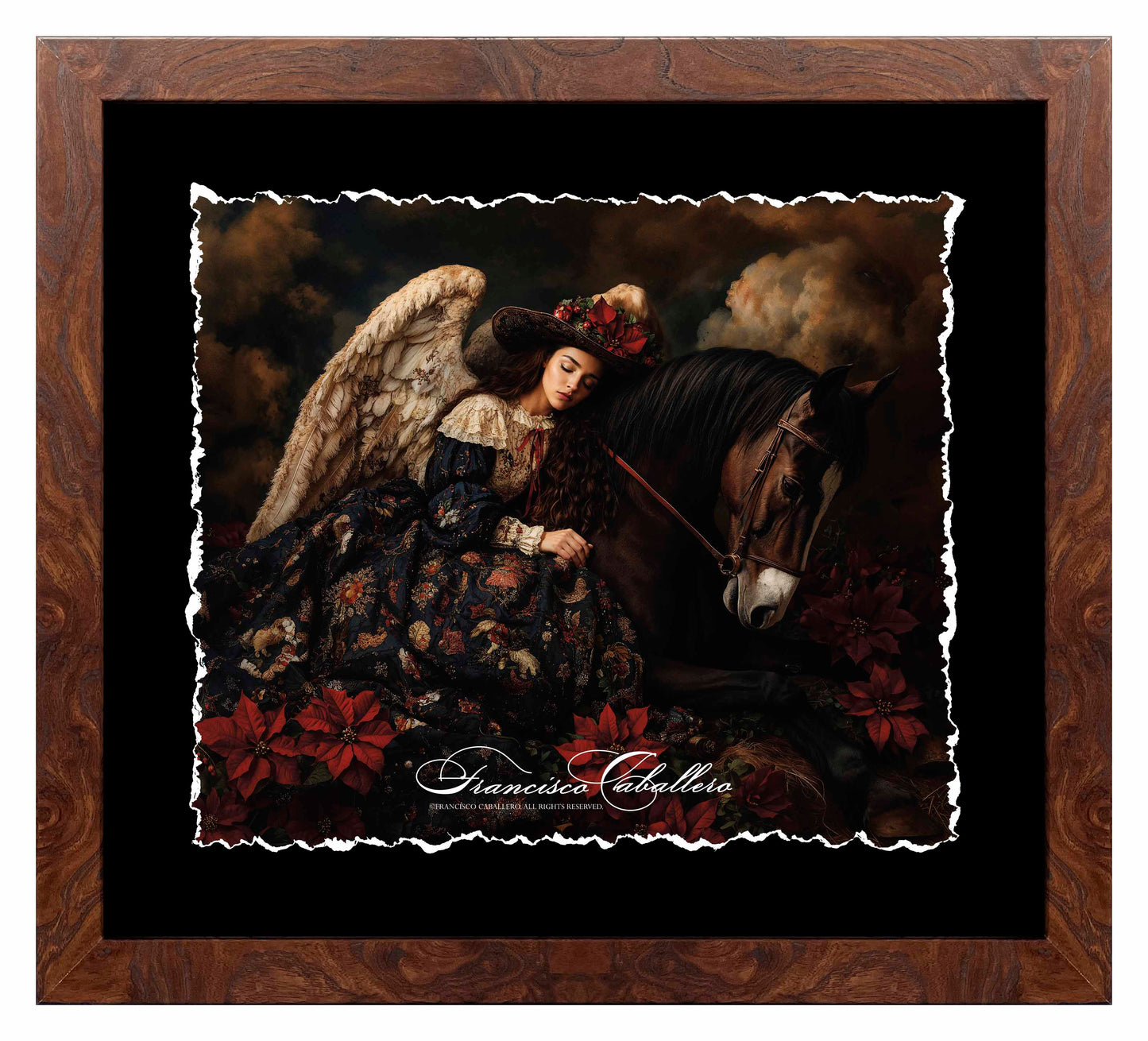 Lady of the Winter Garden - Deckled Edge Paper Print