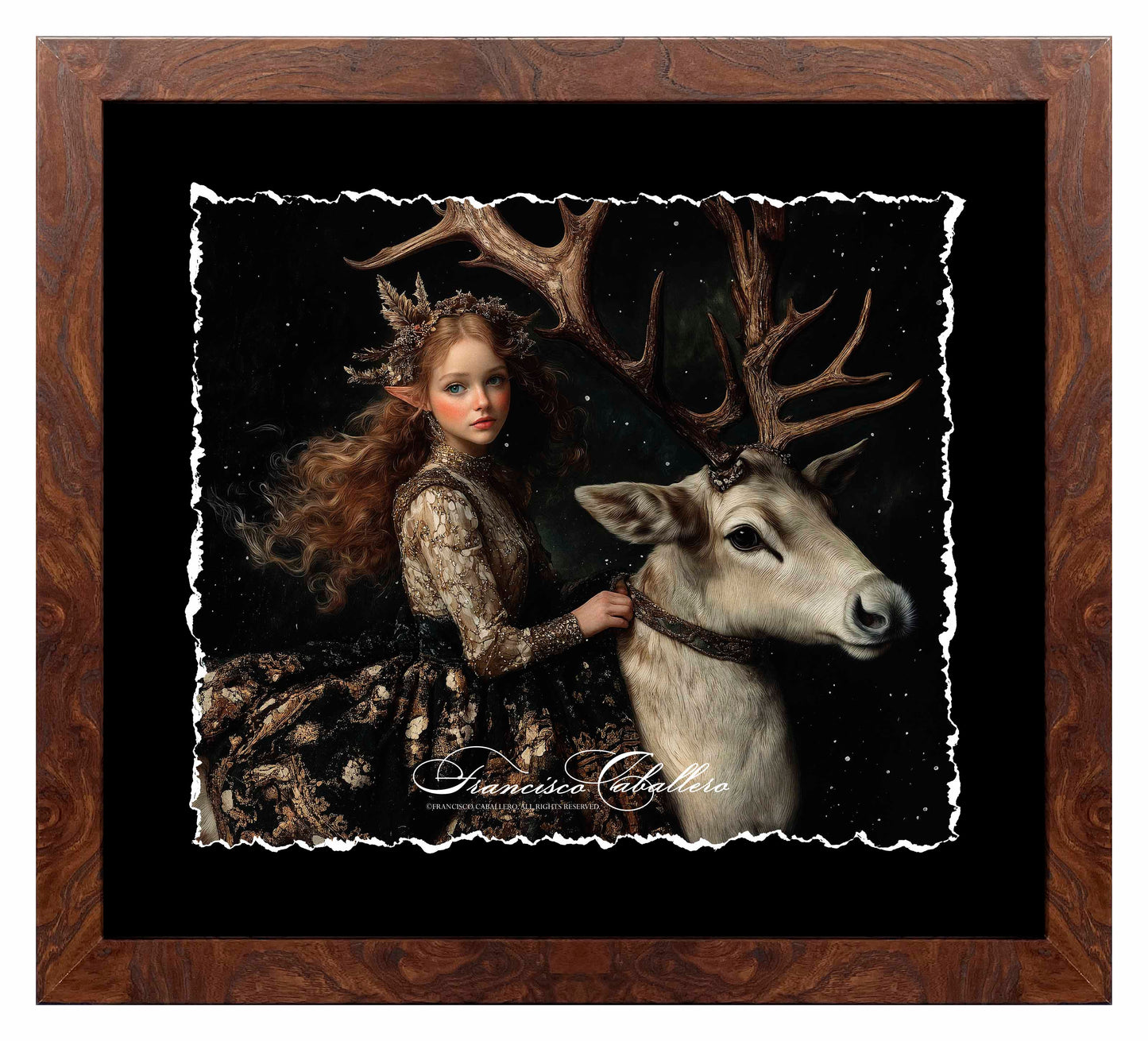 Elven Magic Under Stars - Deckled Edge Paper Print