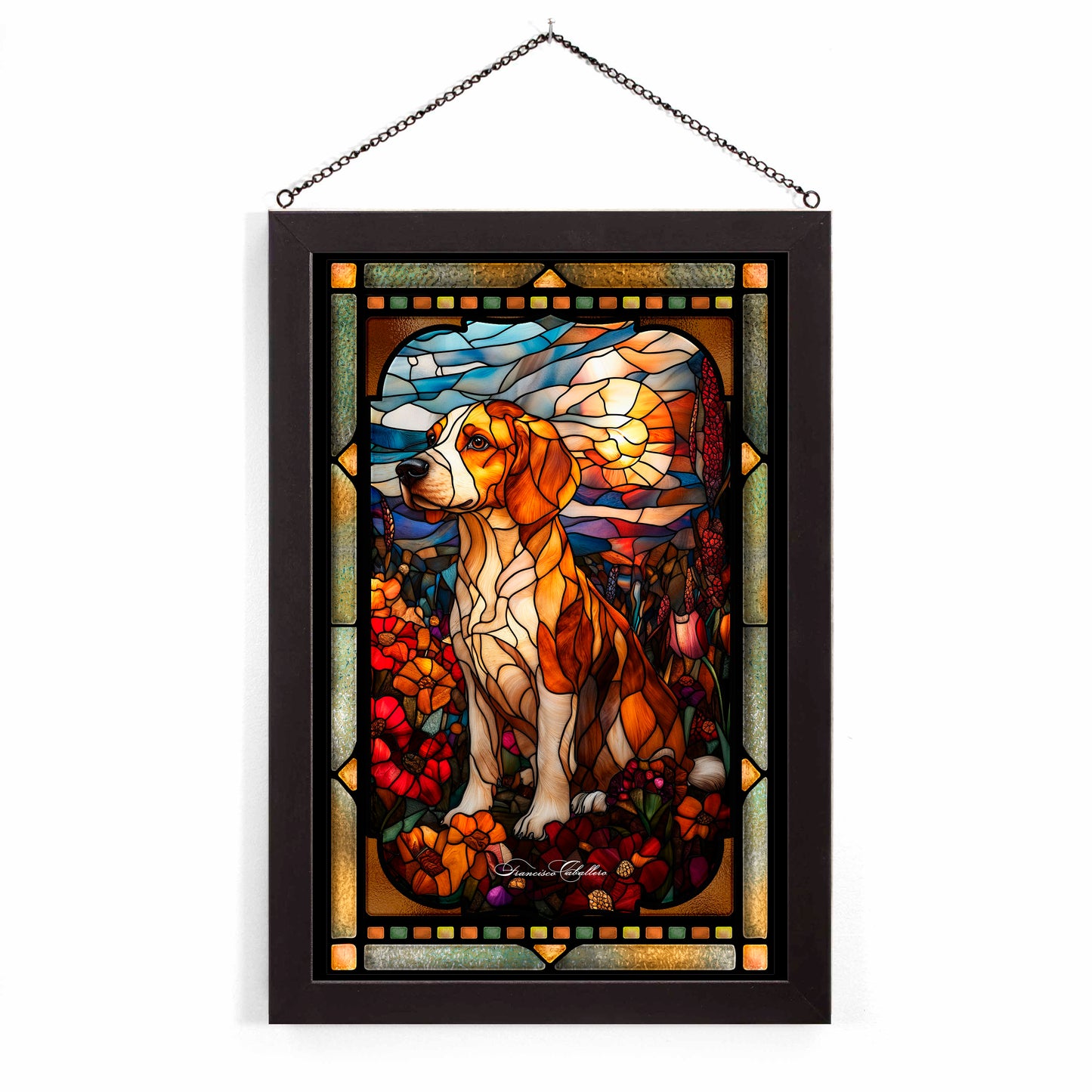 Beagle - Stained Glass Art