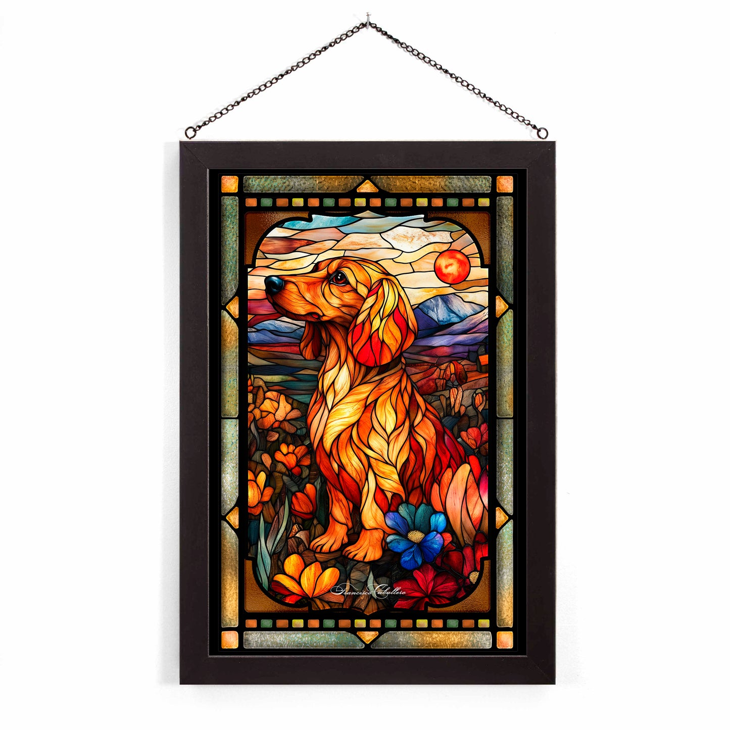 Dachshund - Stained Glass Art