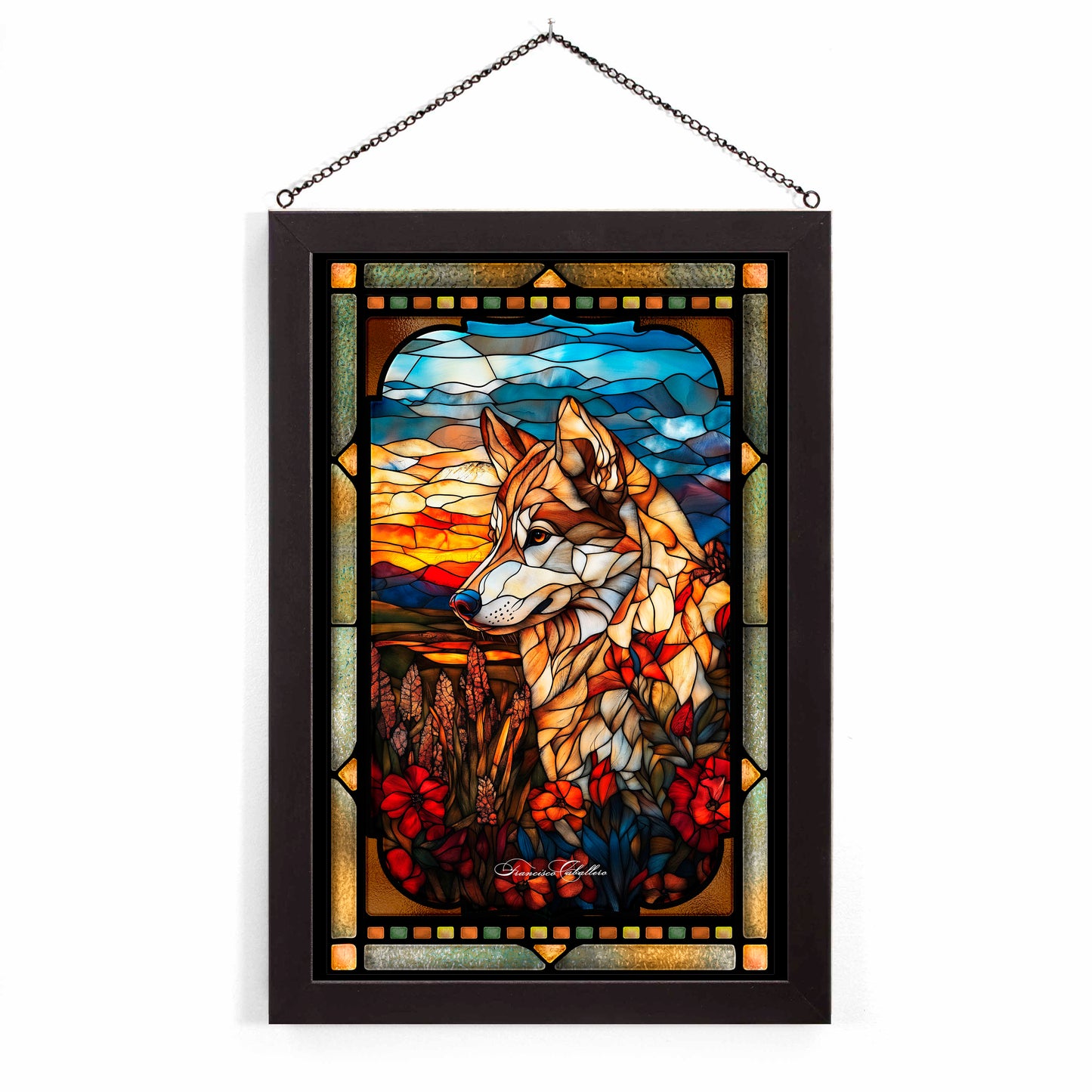 Siberian Husky - Stained Glass Art