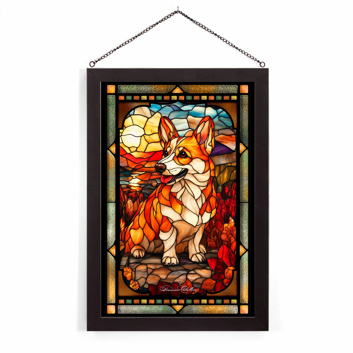 Welsh Corgi - Stained Glass Art