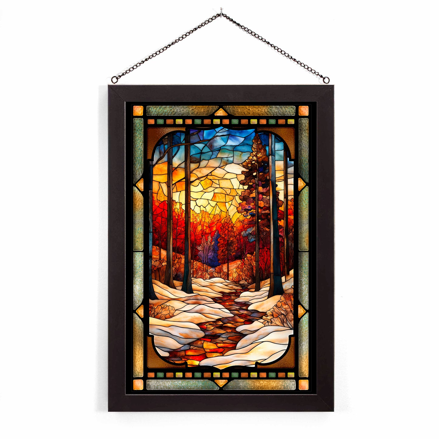Frost's Golden Moment - Stained Glass Art