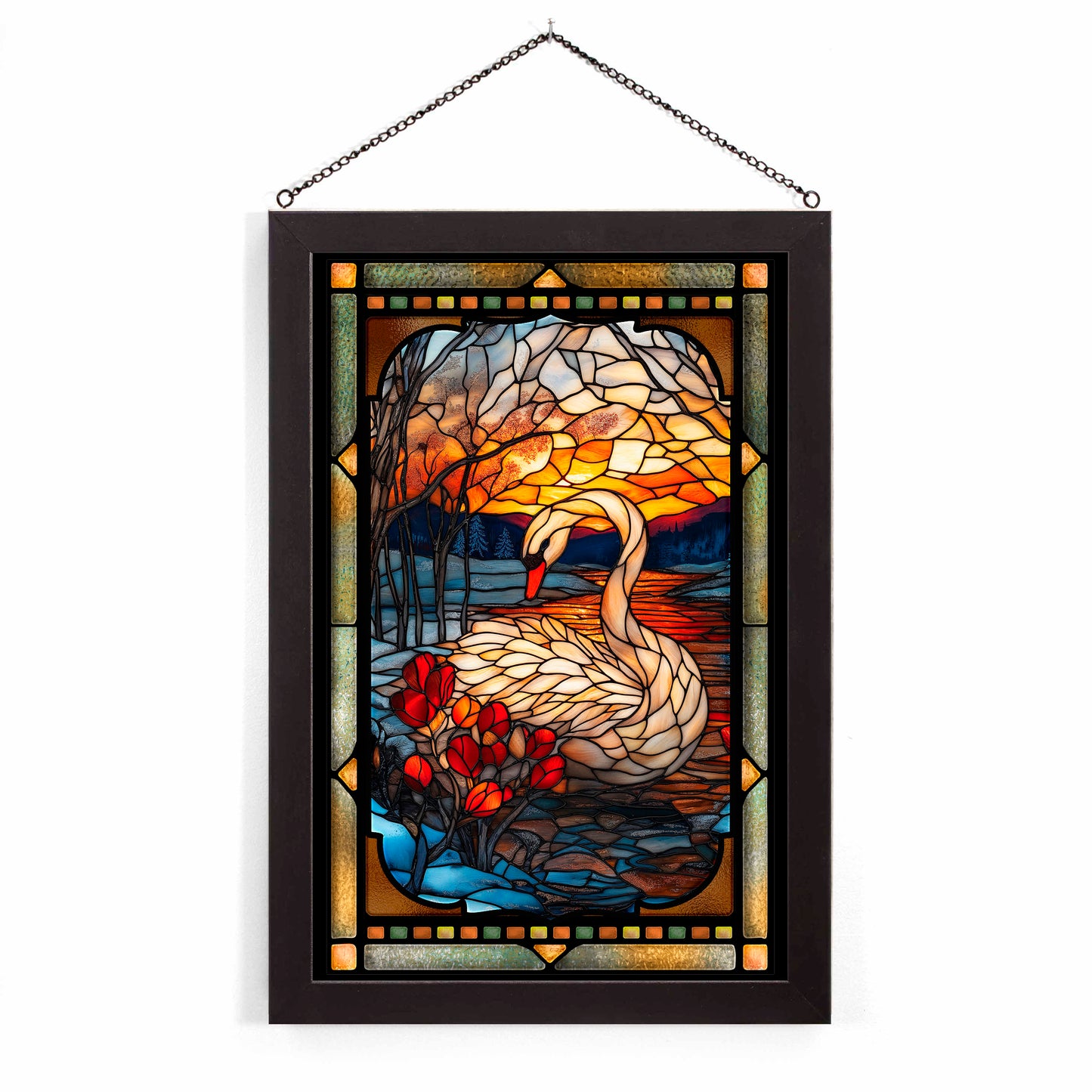 White Majesty - Stained Glass Art