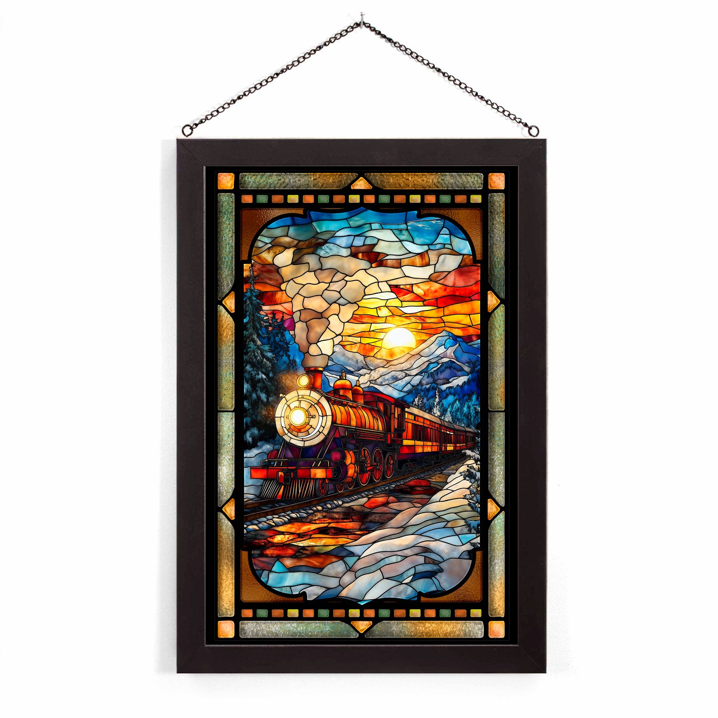 Winter Rails - Stained Glass Art