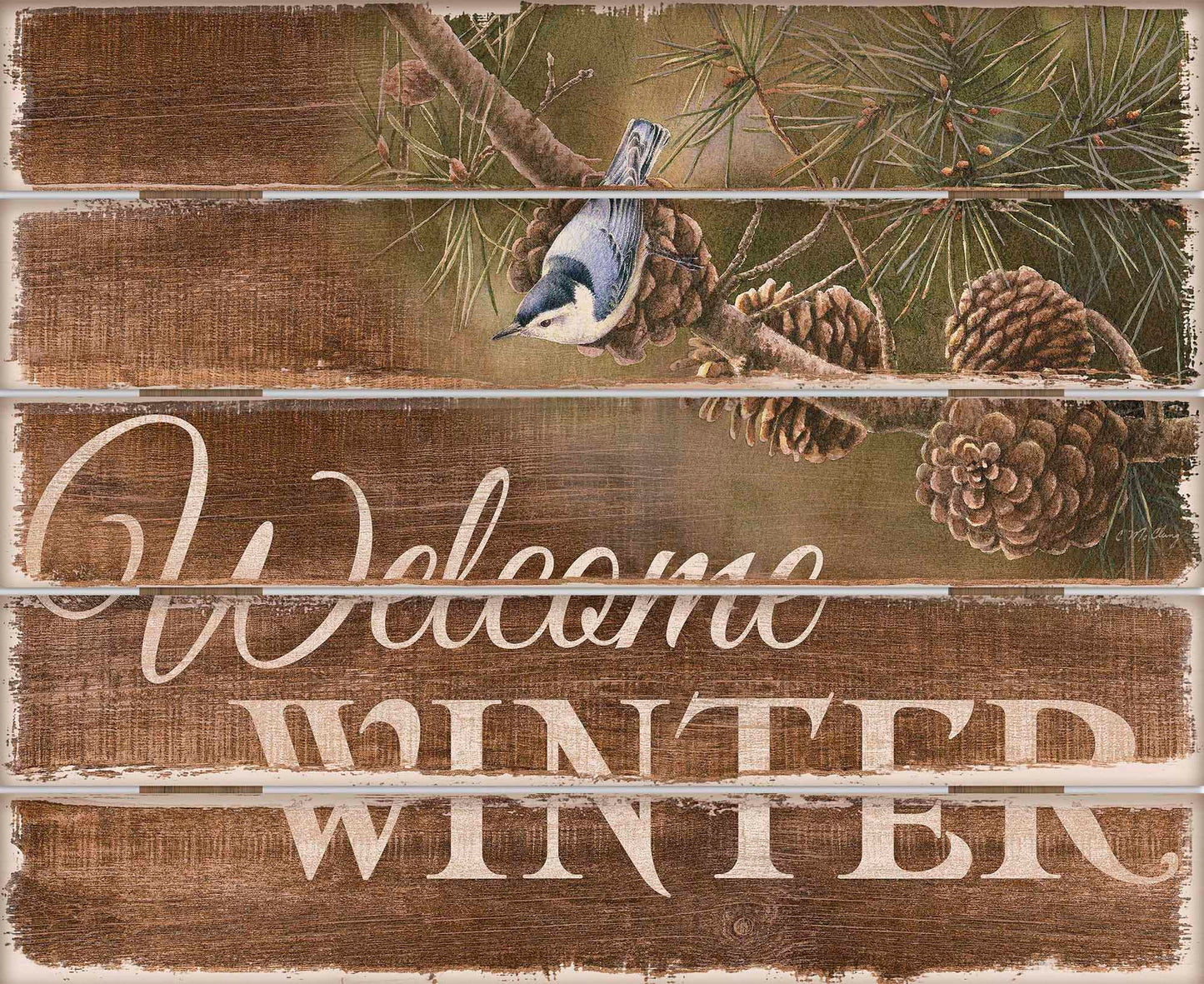 Welcome Winter - 18" x 22" Pallet Wall Art