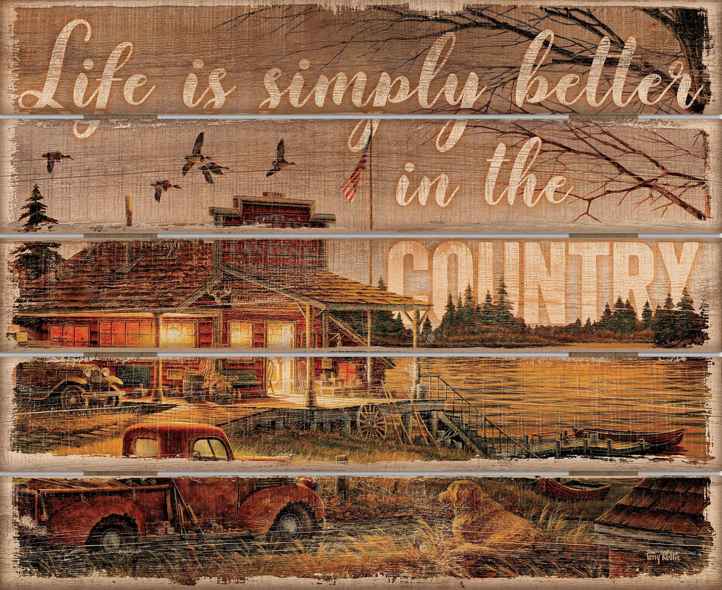 Life's Better in the Country - 18" x 22" Pallet Wall Art