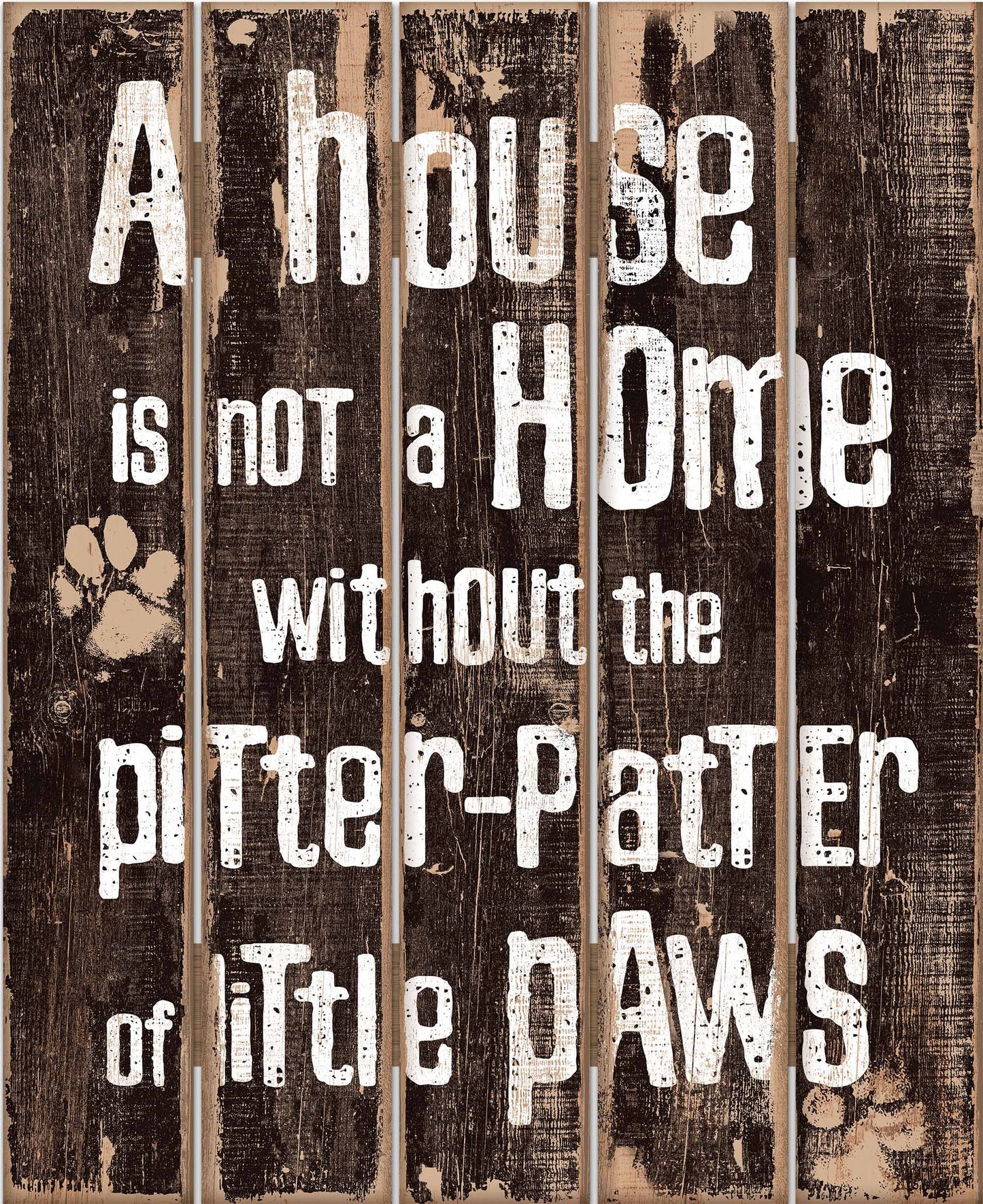 House Home Paws - 18" x 22" Pallet Wall Art
