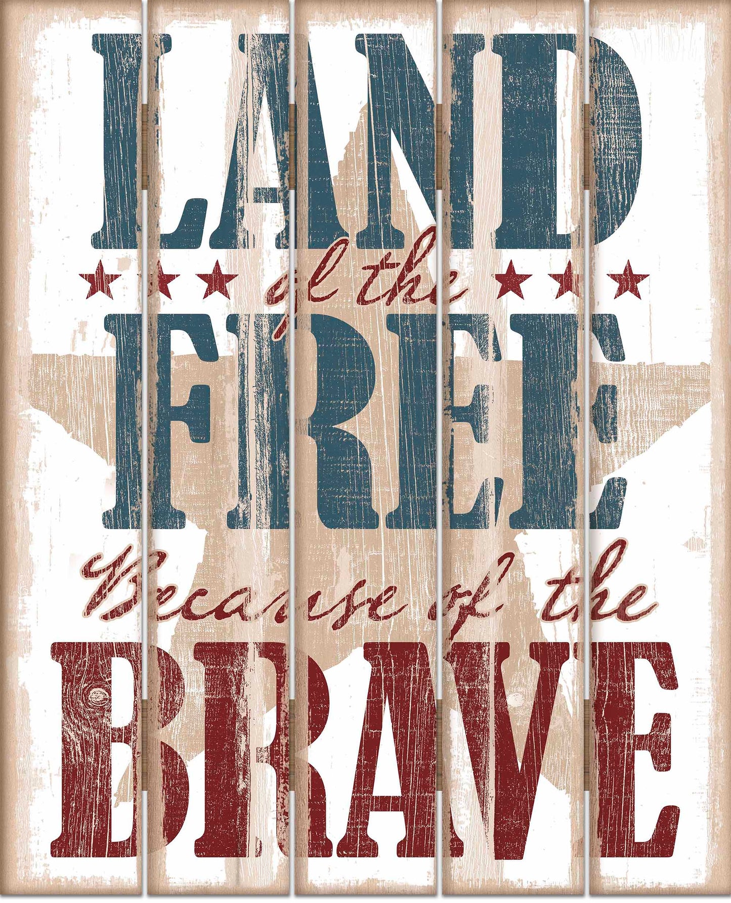 Land Of The Free - 18" x 22" Pallet Wall Art