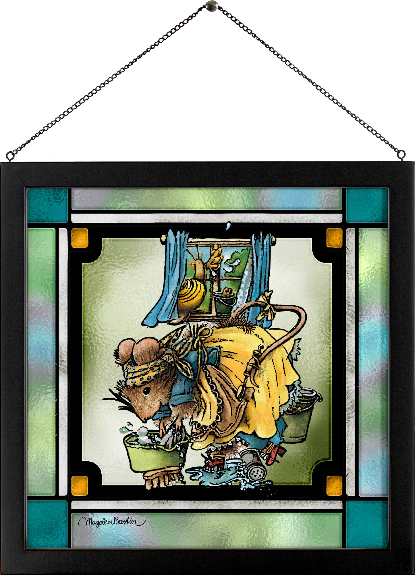 Teamwork and Tiny Bubbles - Framed Glass Art