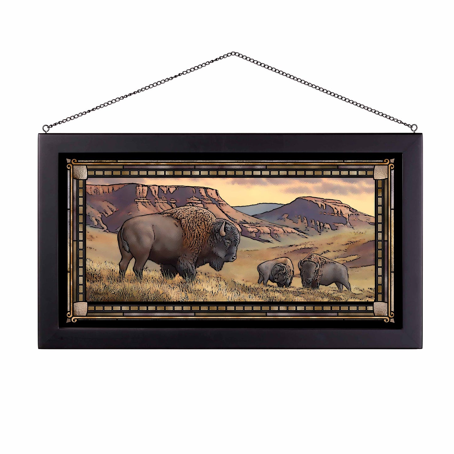 Bison Buttes - Stained Glass Art