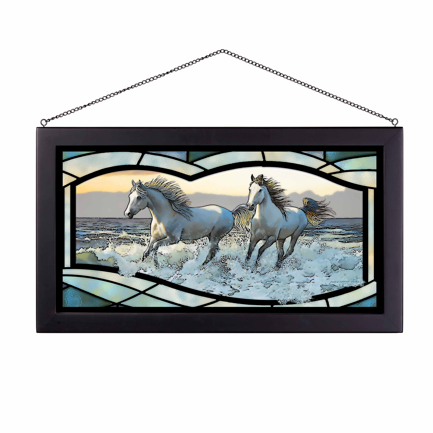 Wild Hearts - 13" x 23" Stained Glass Art