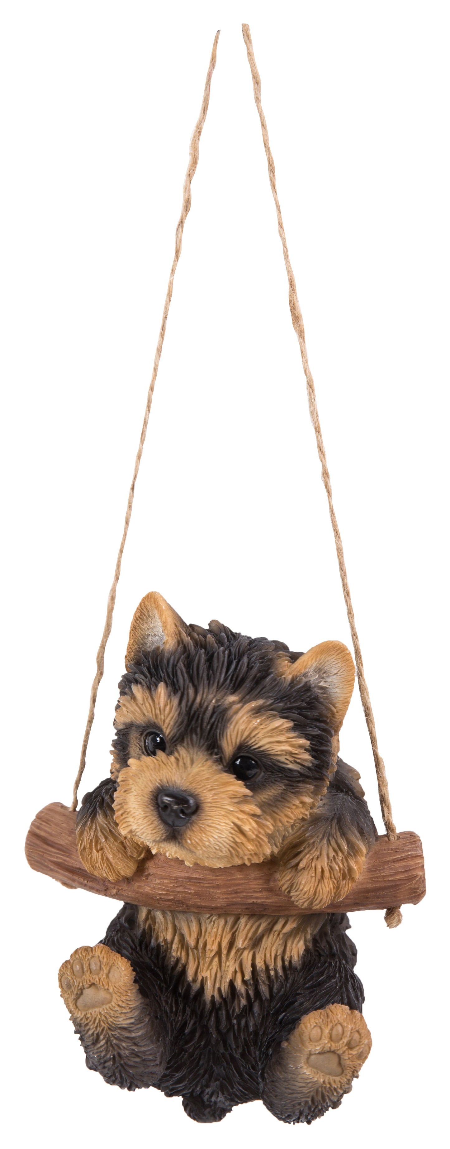 Hanging Yorkshire Terrier Puppy - Sculpture