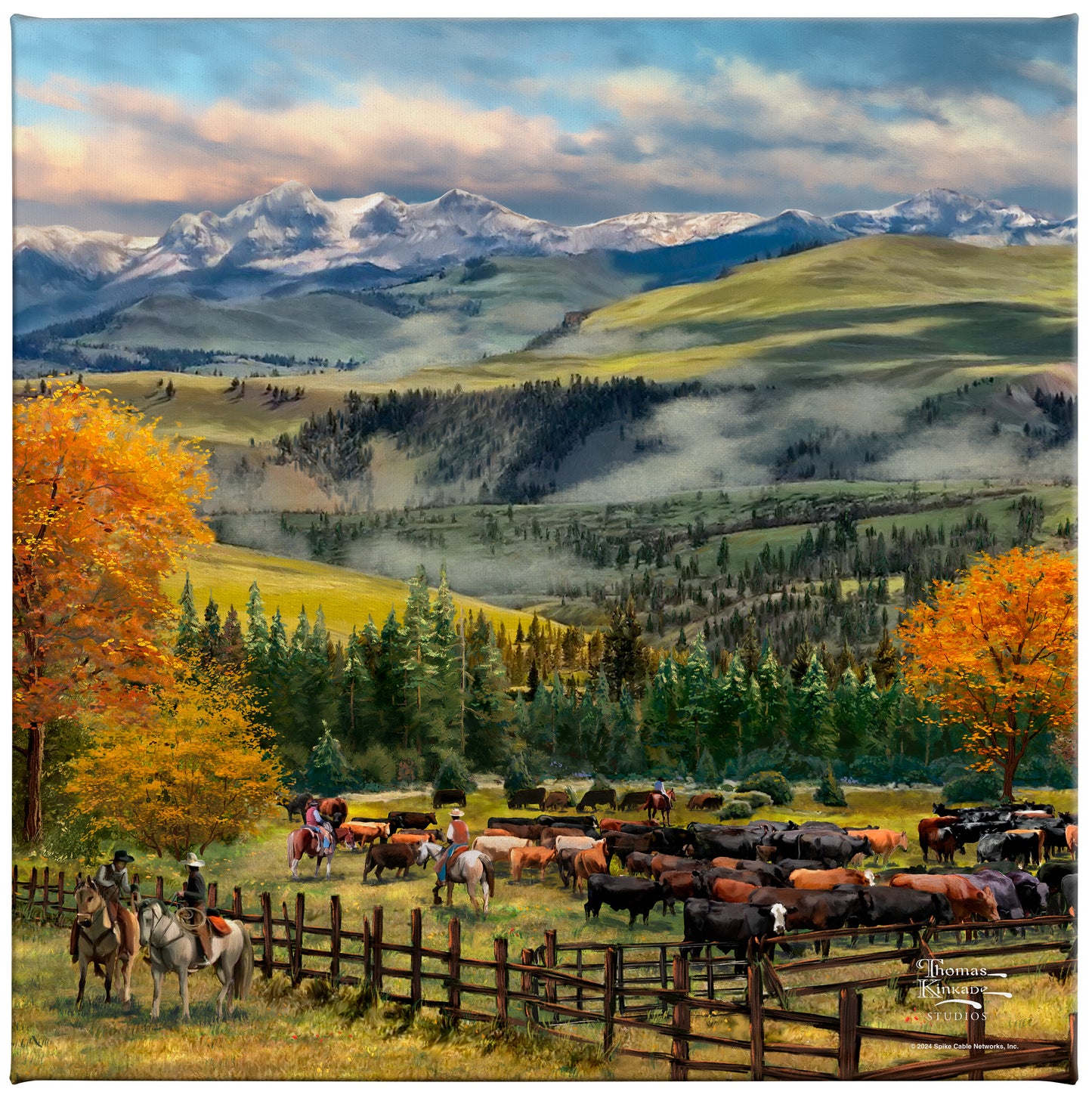 Yellowstone Sky - 14" x 14" Gallery Wrapped Canvas