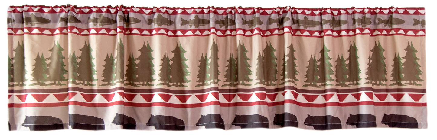 Bear Stripe Quilt - 18" x 84" Valance