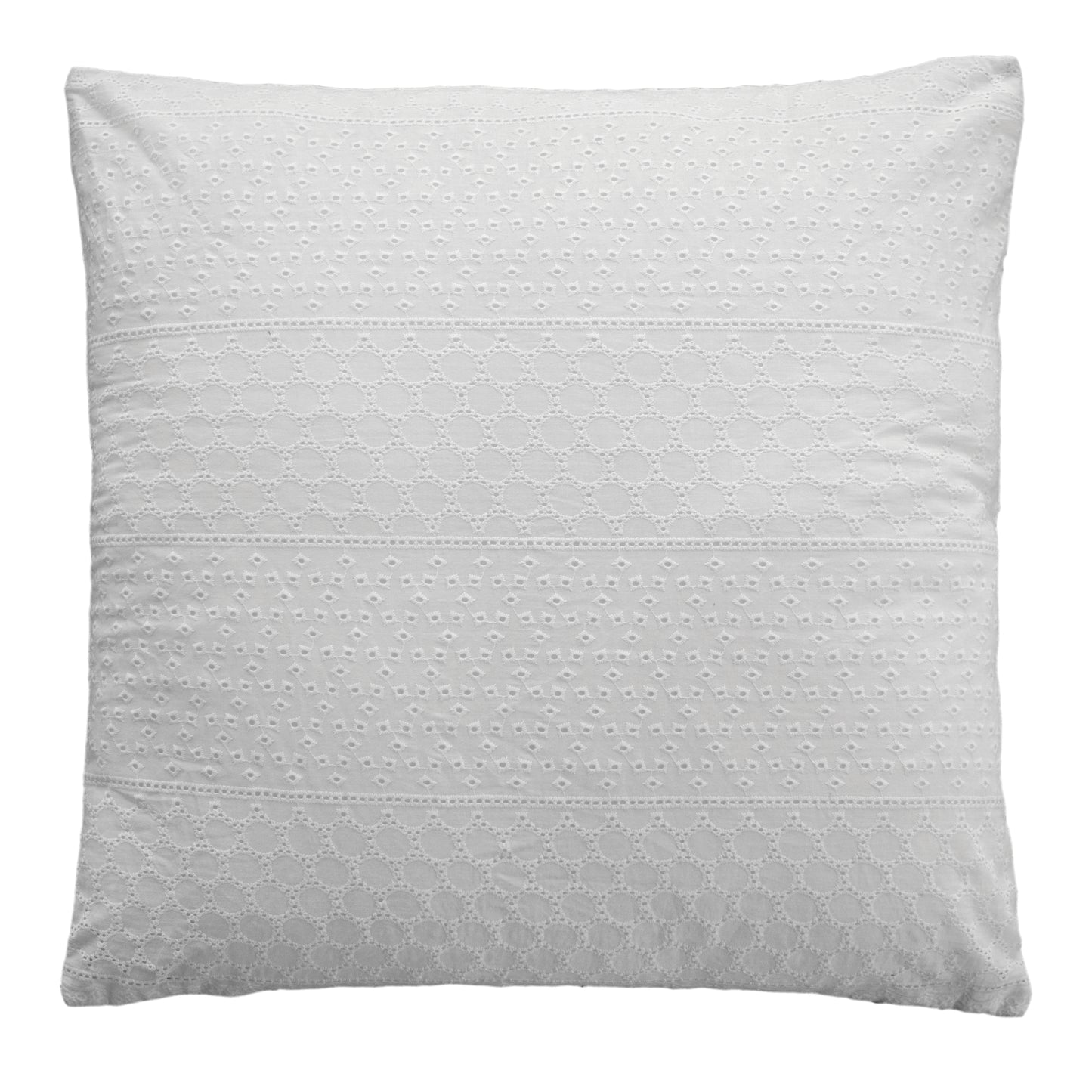 White Eyelet Lace Euro - 26" x 26" Pillow Cover