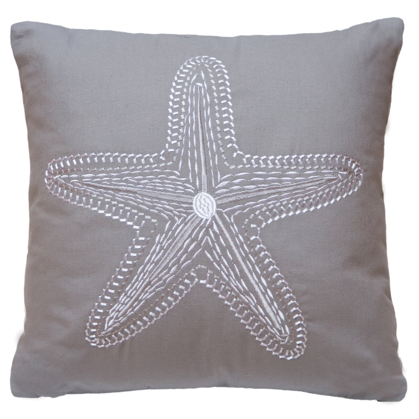 Embroidered Starfish - 18" x 18" Pillow