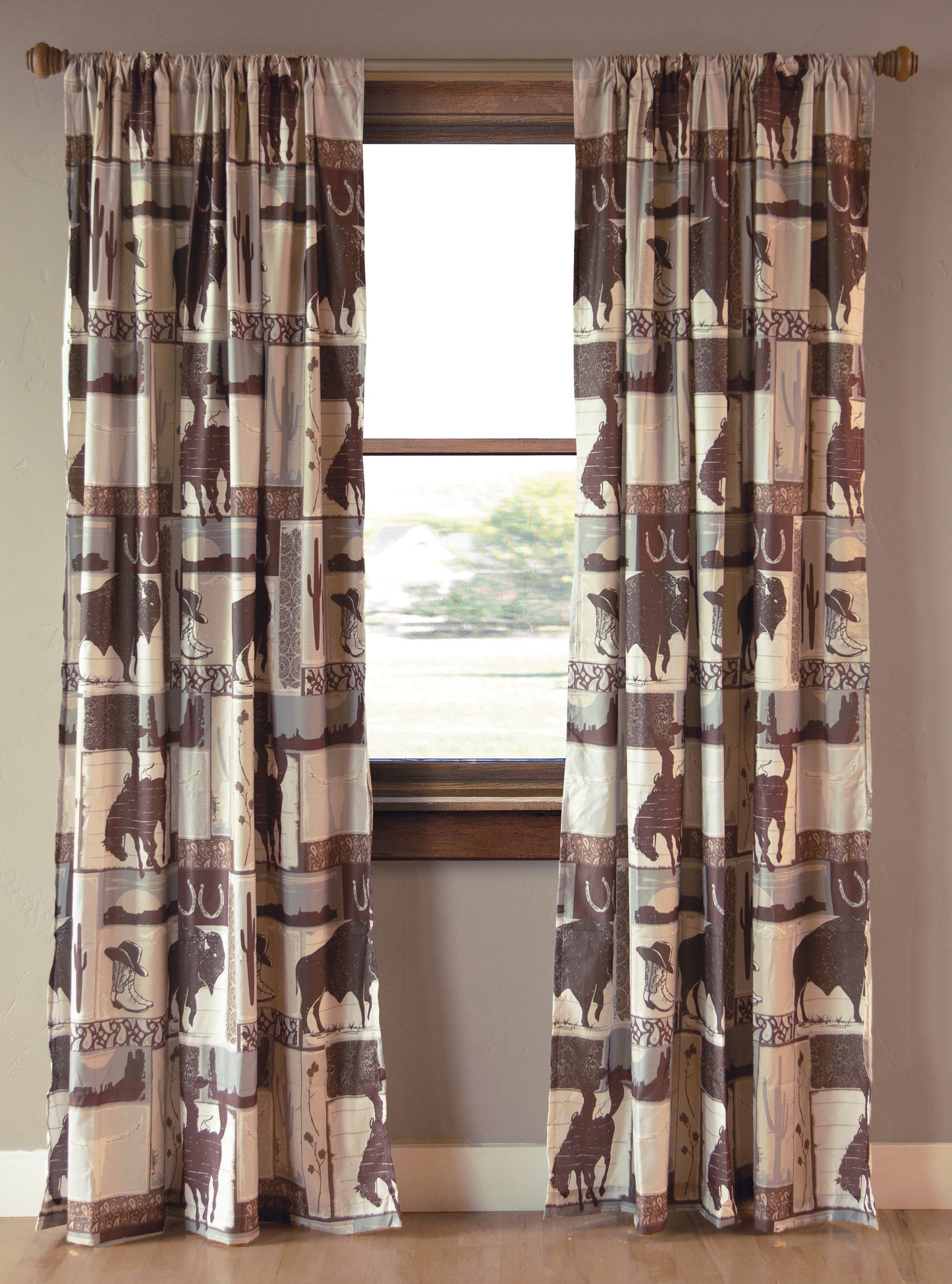 Wrangler Vintage Cowboy - 54" x 84" Drape Panels (Set of 2)