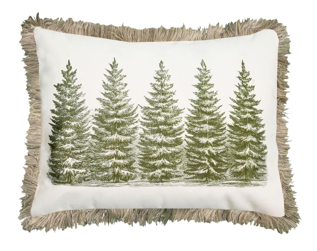 Pen and Ink Pine Pillow 16" x 20"